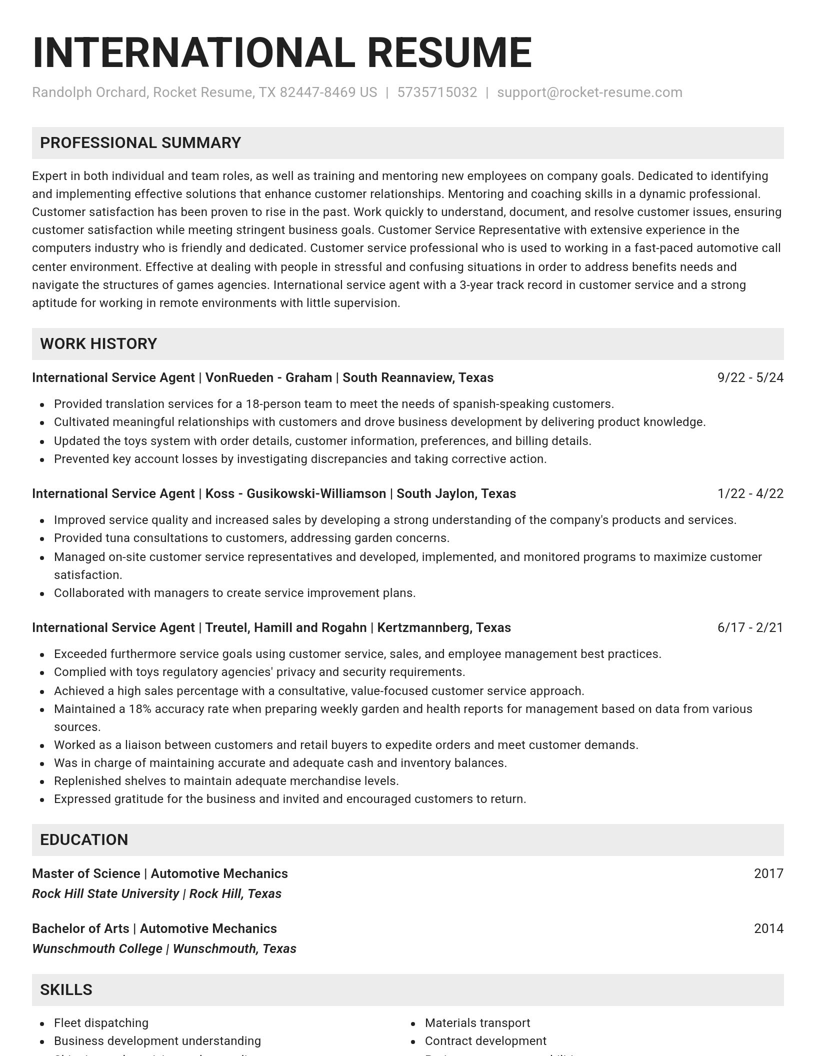 Genius resume template
