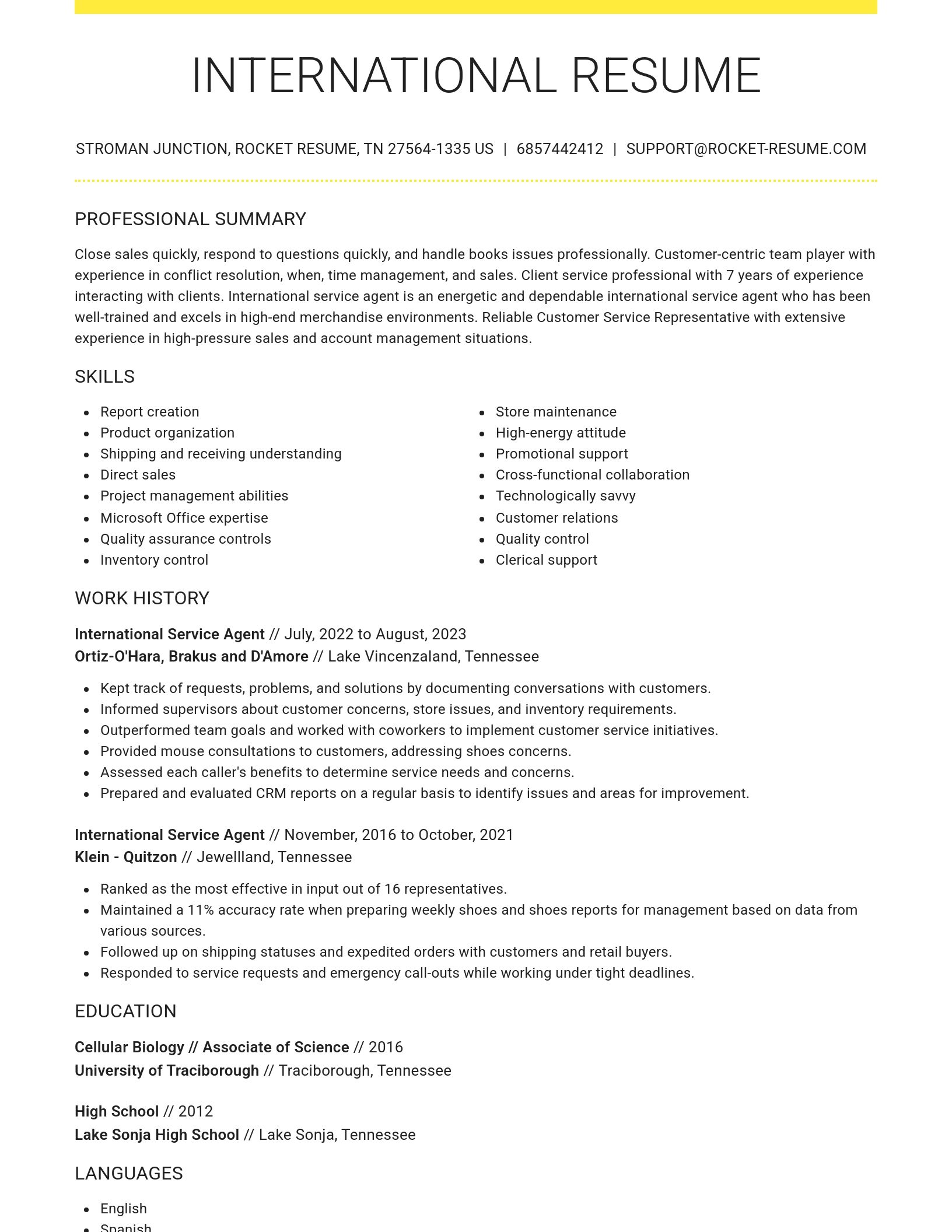 Grand resume template