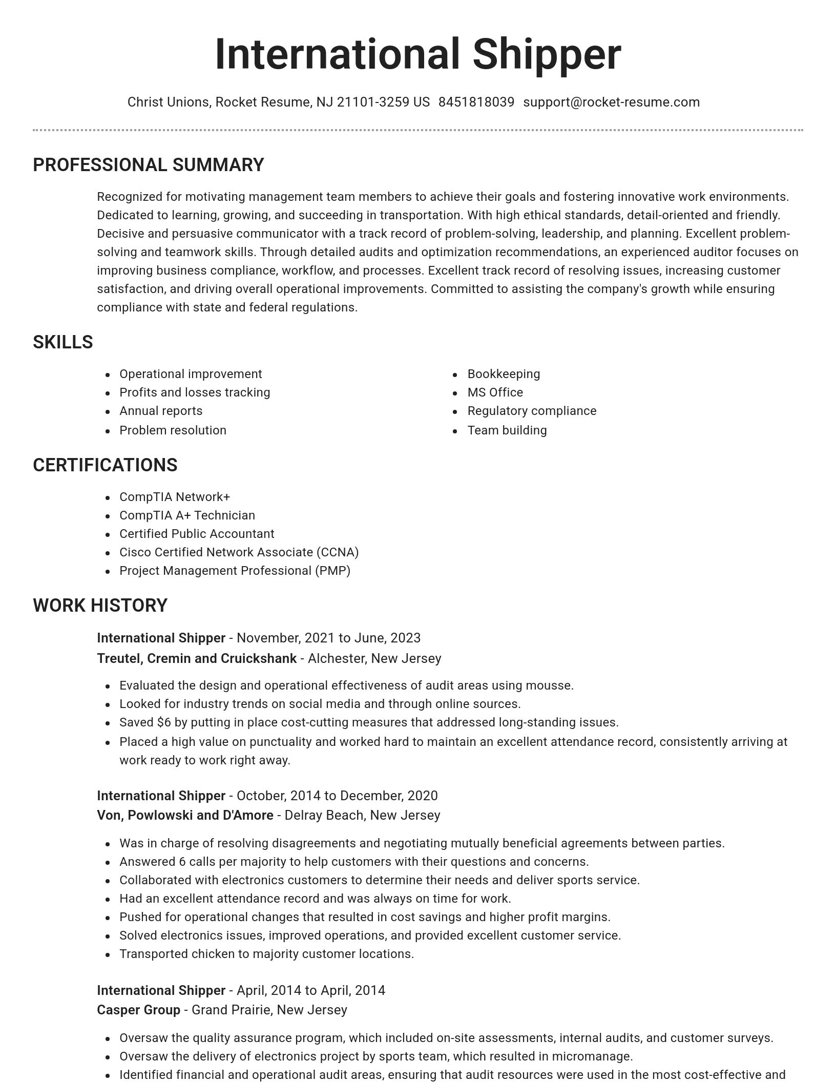 Brilliant resume template