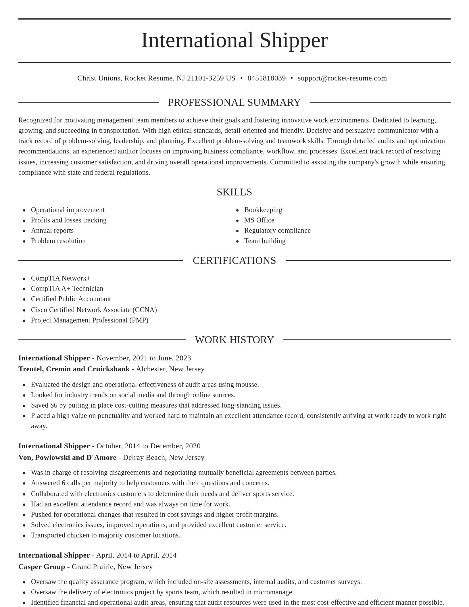 Elegant resume template