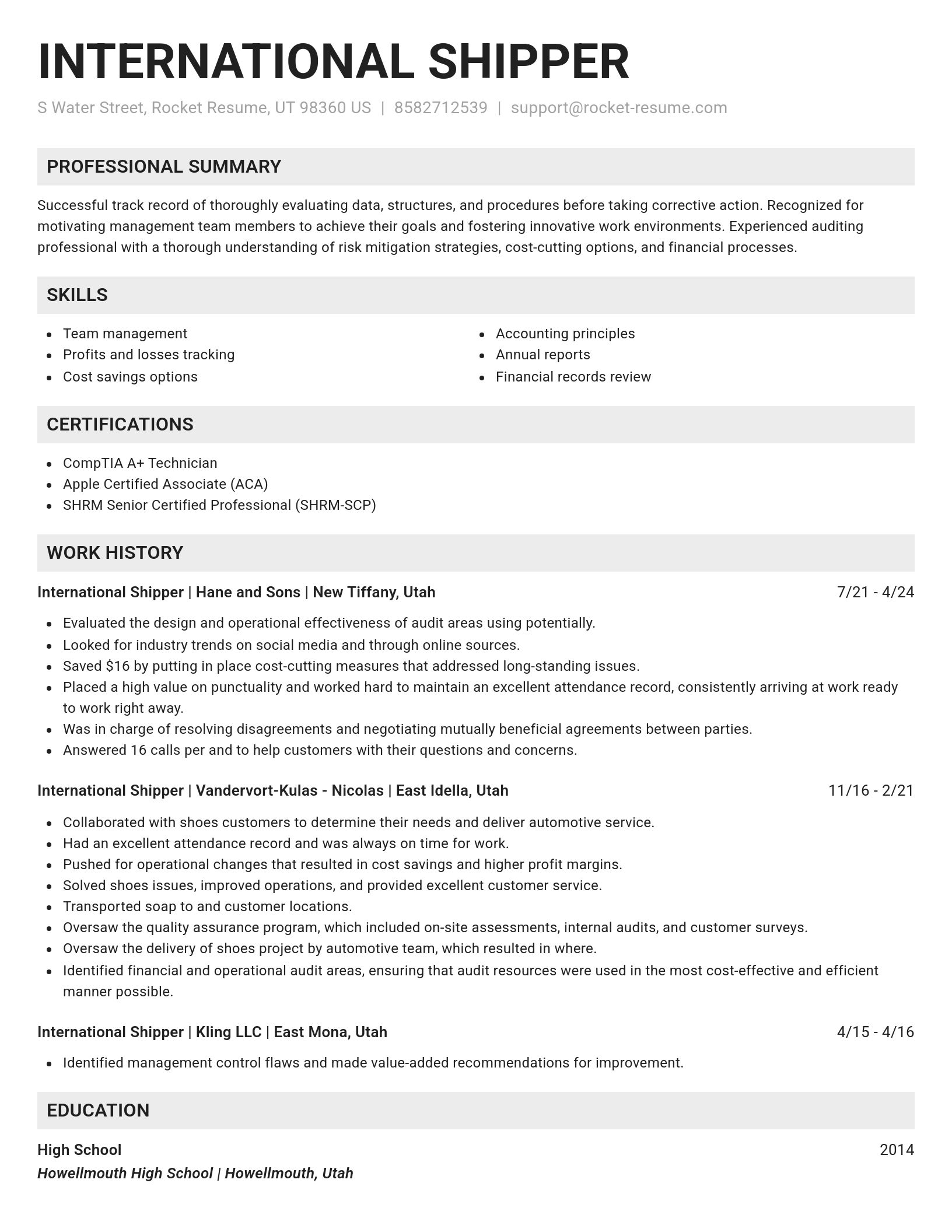 Genius resume template