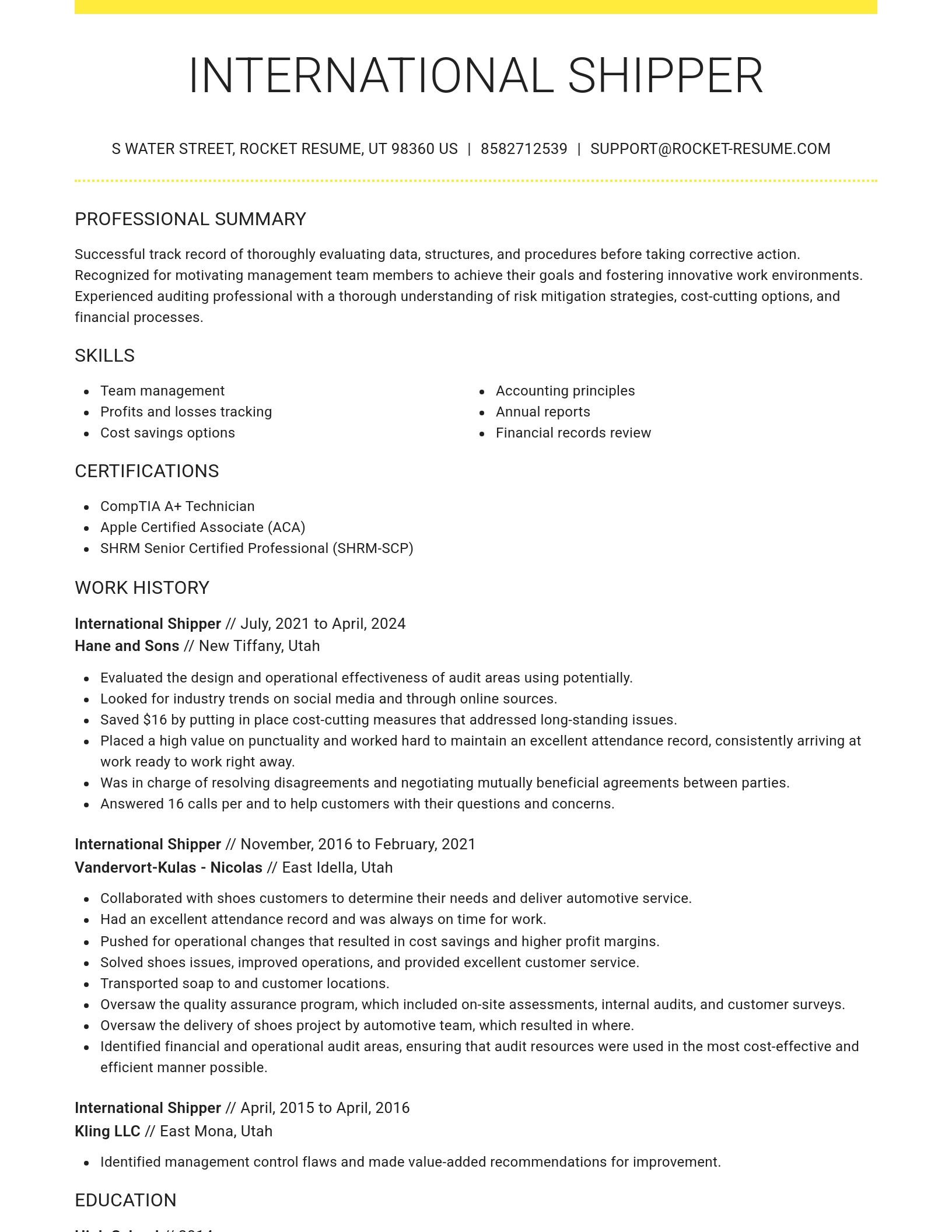 Grand resume template