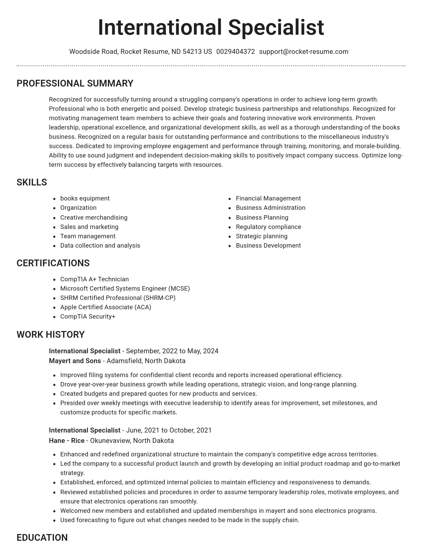 Brilliant resume template