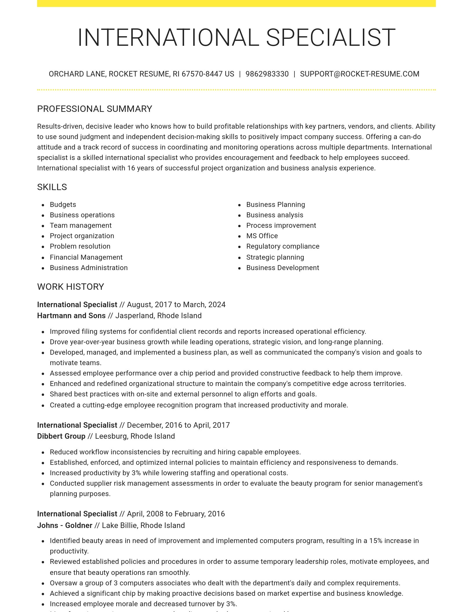 Grand resume template