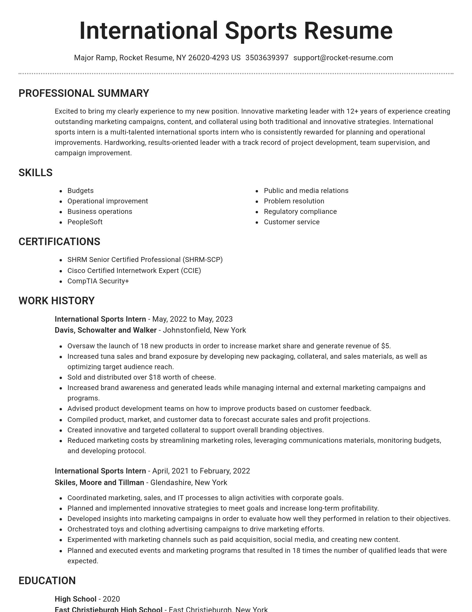Brilliant resume template