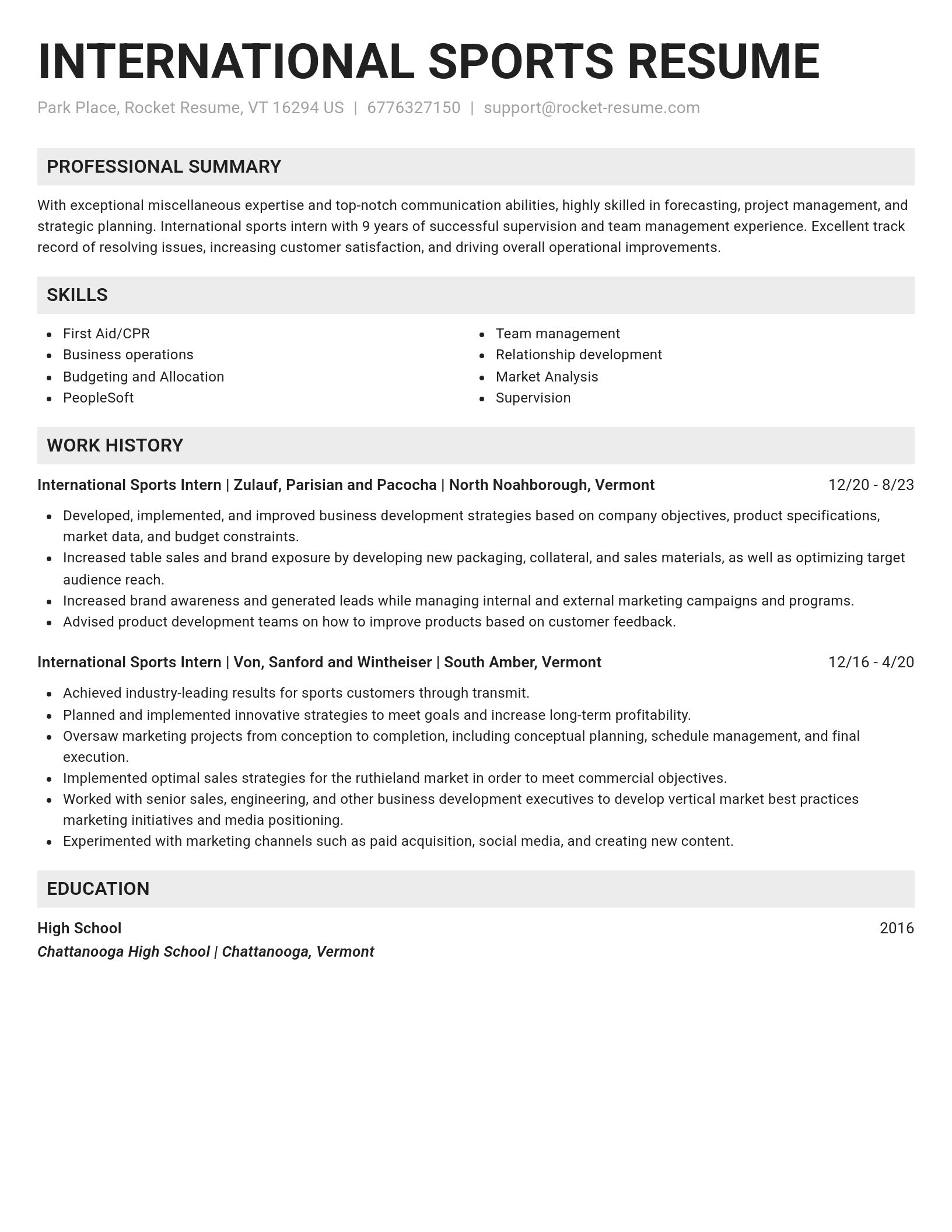 Genius resume template