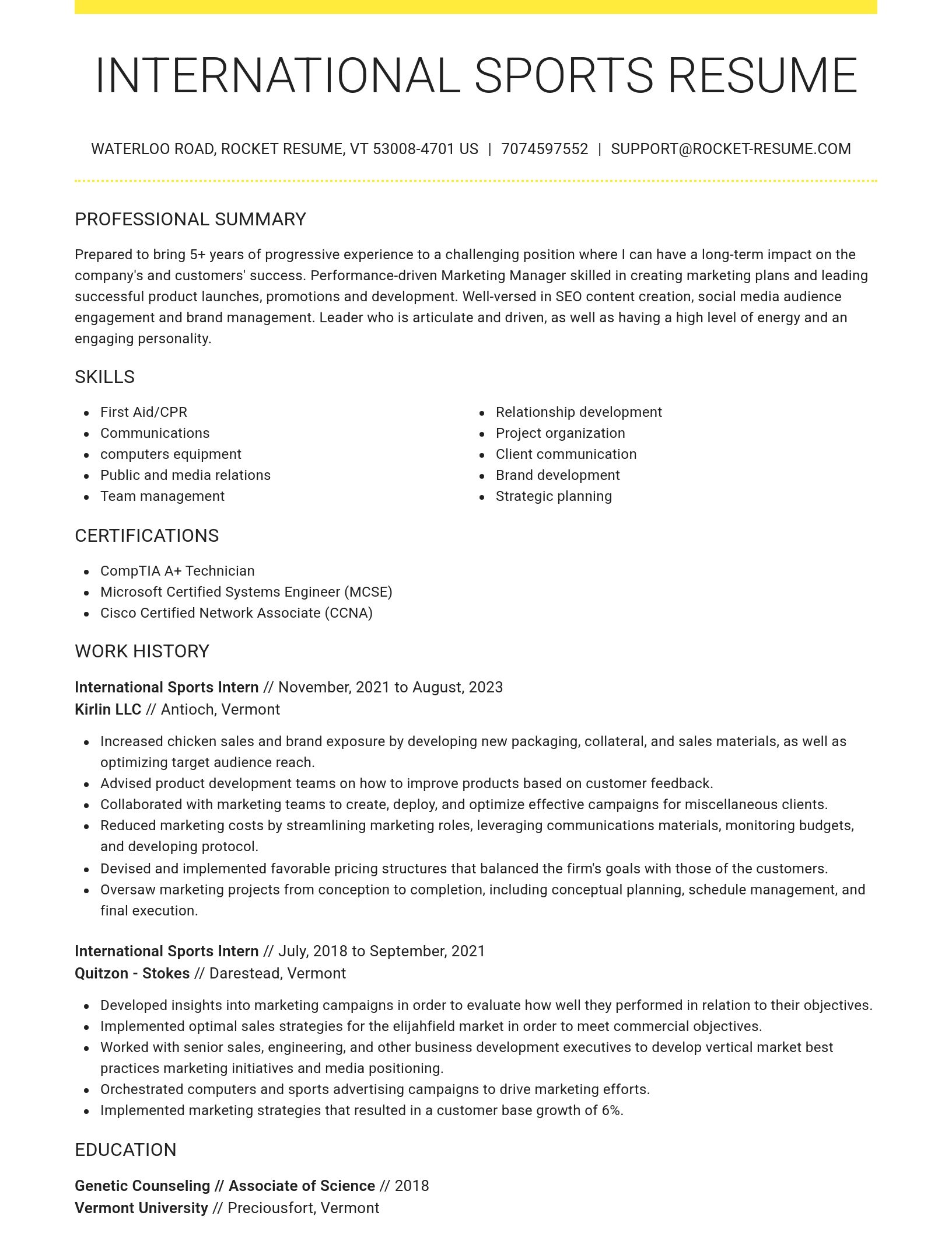 Grand resume template