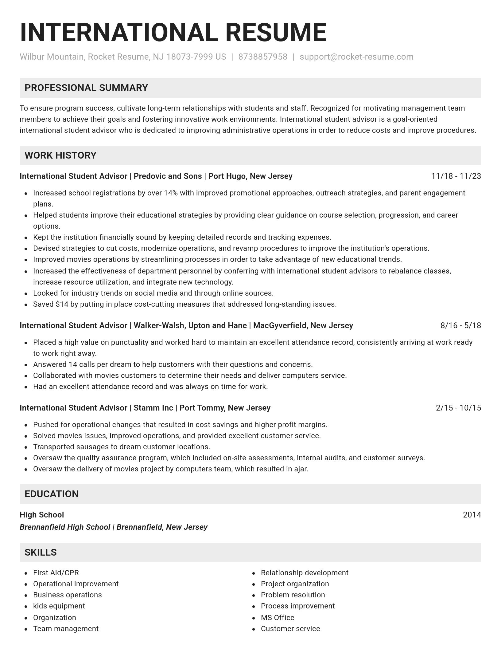 Genius resume template