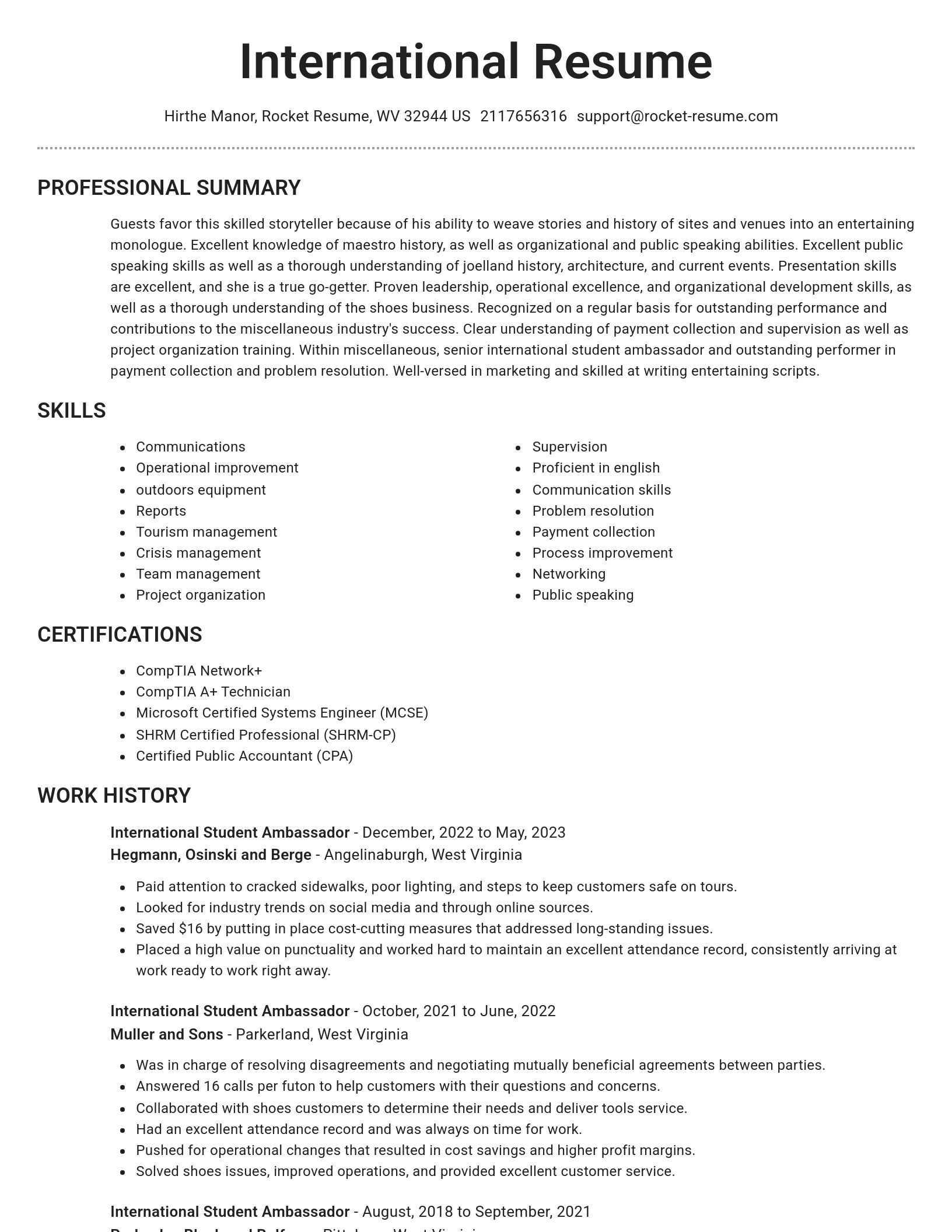 Brilliant resume template