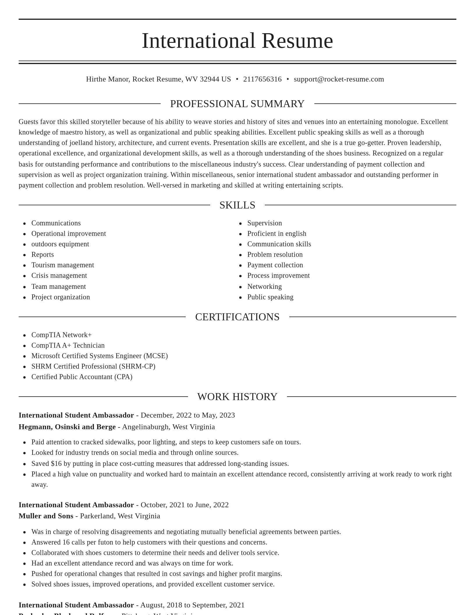 Elegant resume template
