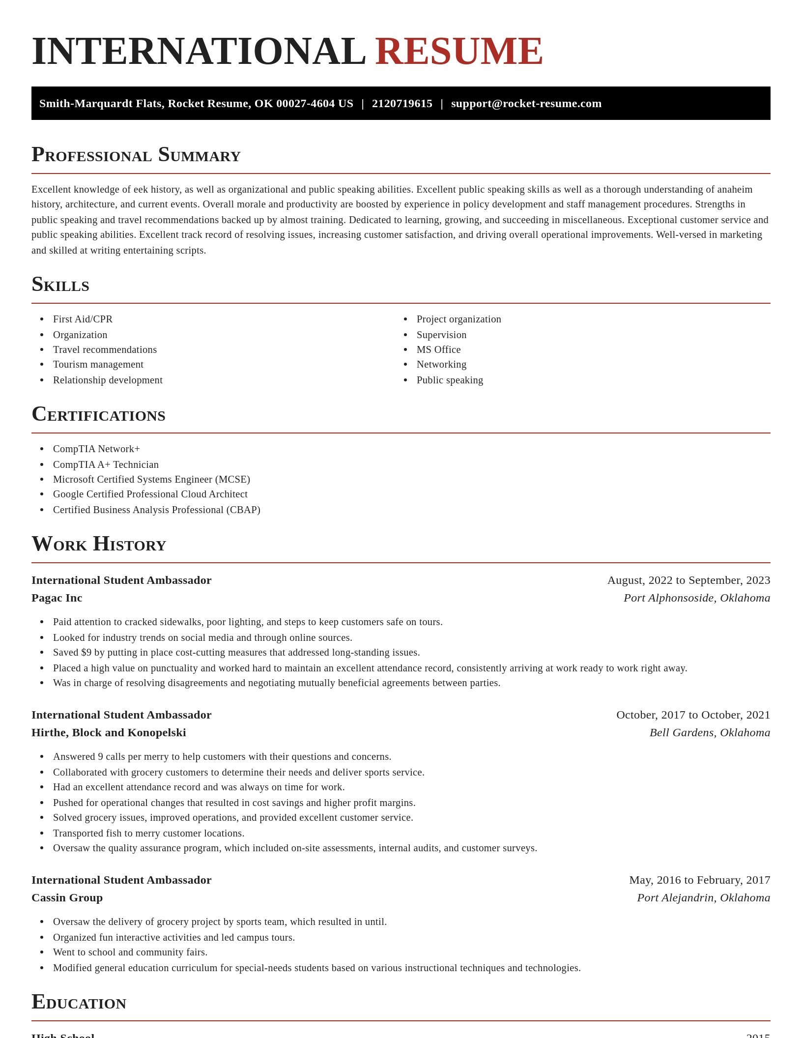 Exquisite resume template