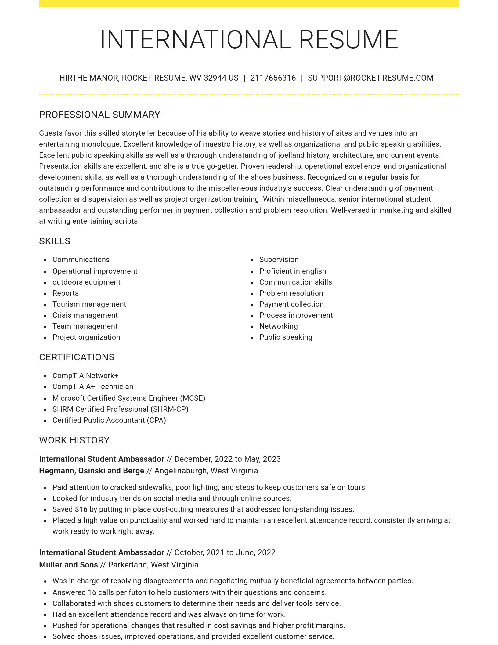 Grand resume template