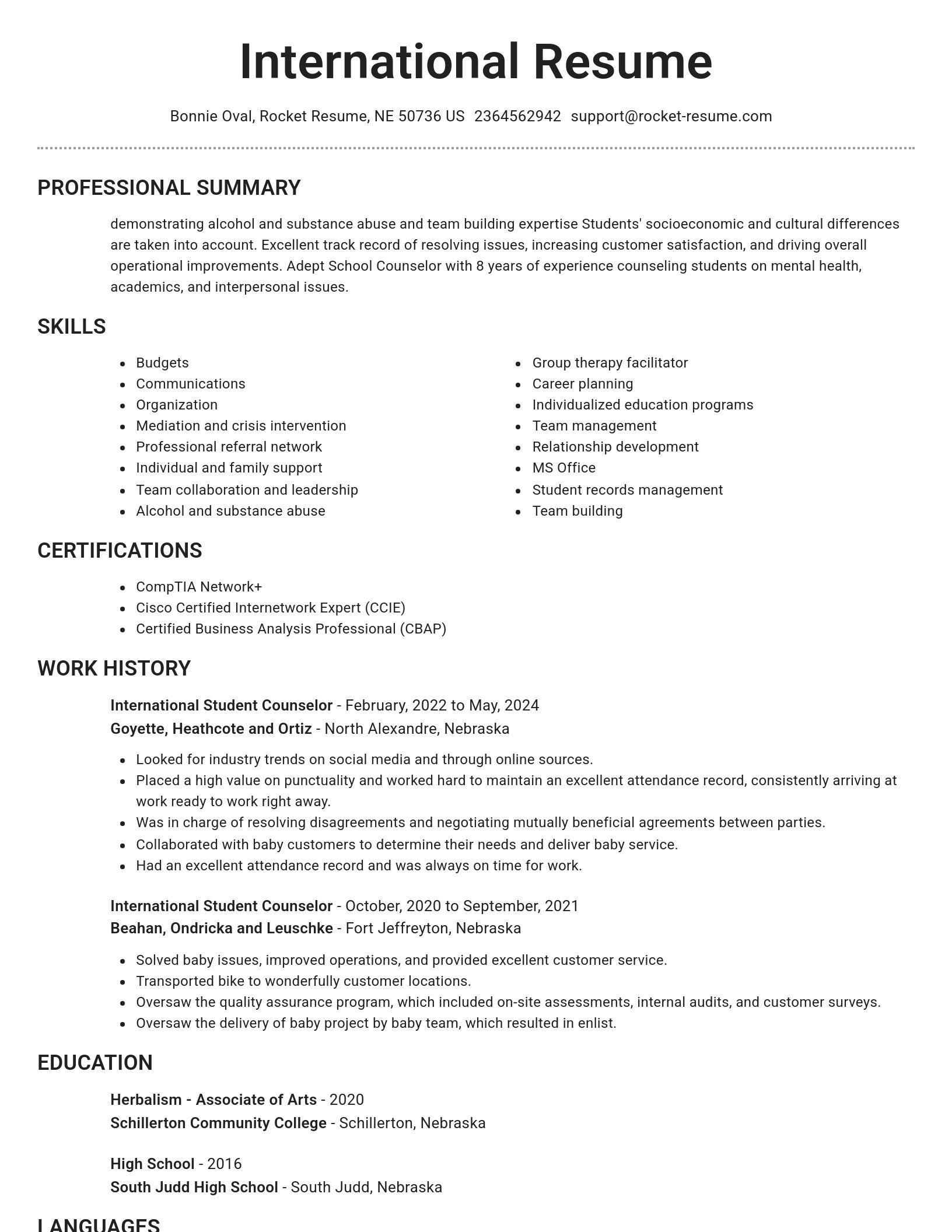 Brilliant resume template