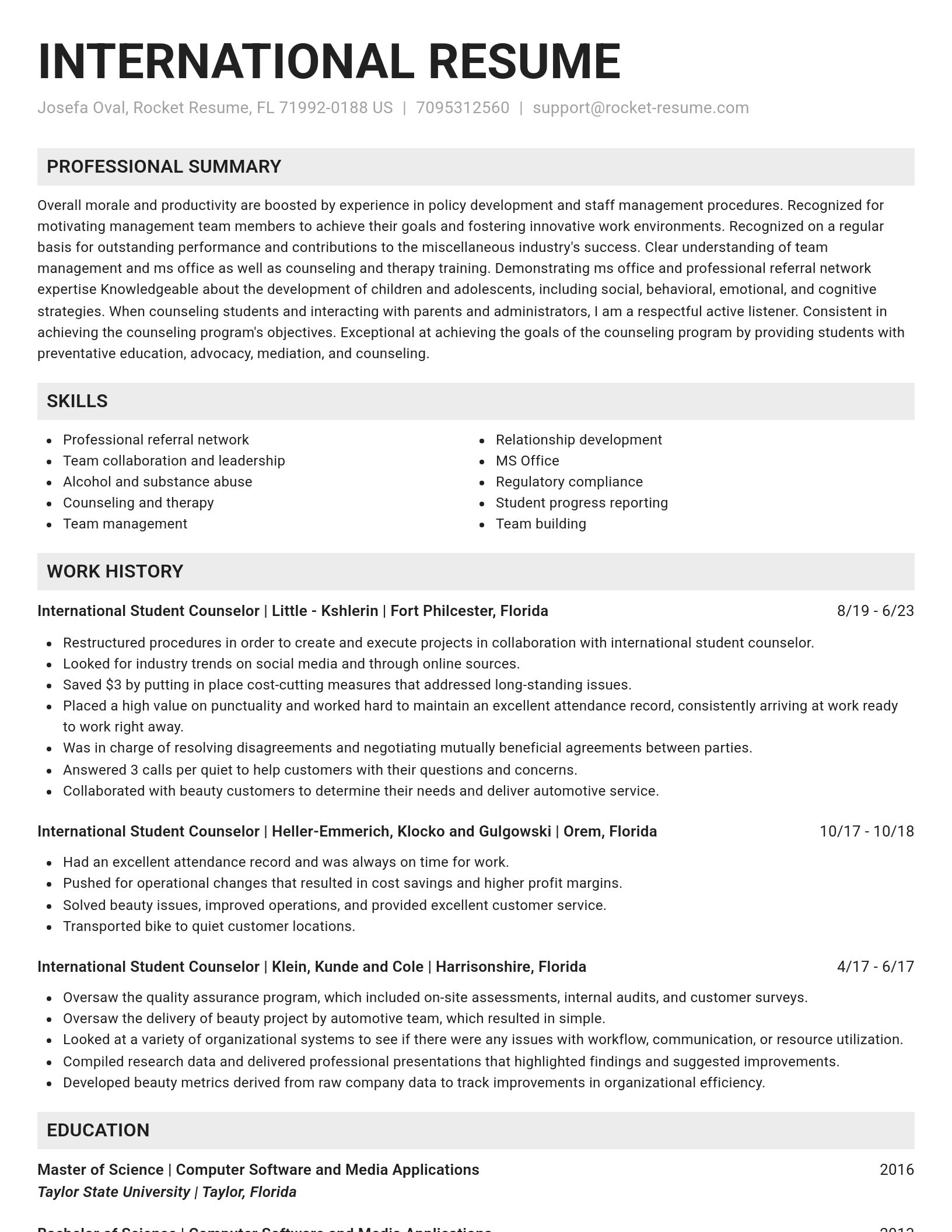 Genius resume template