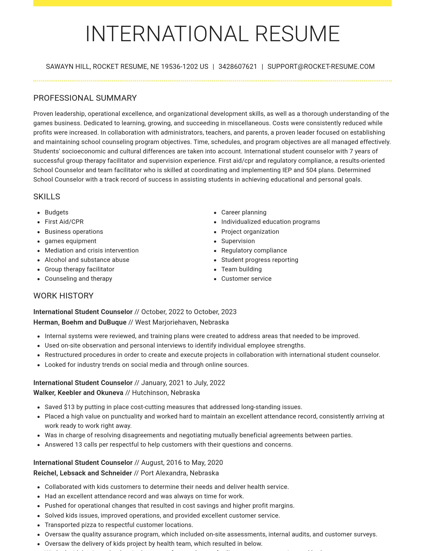 Grand resume template