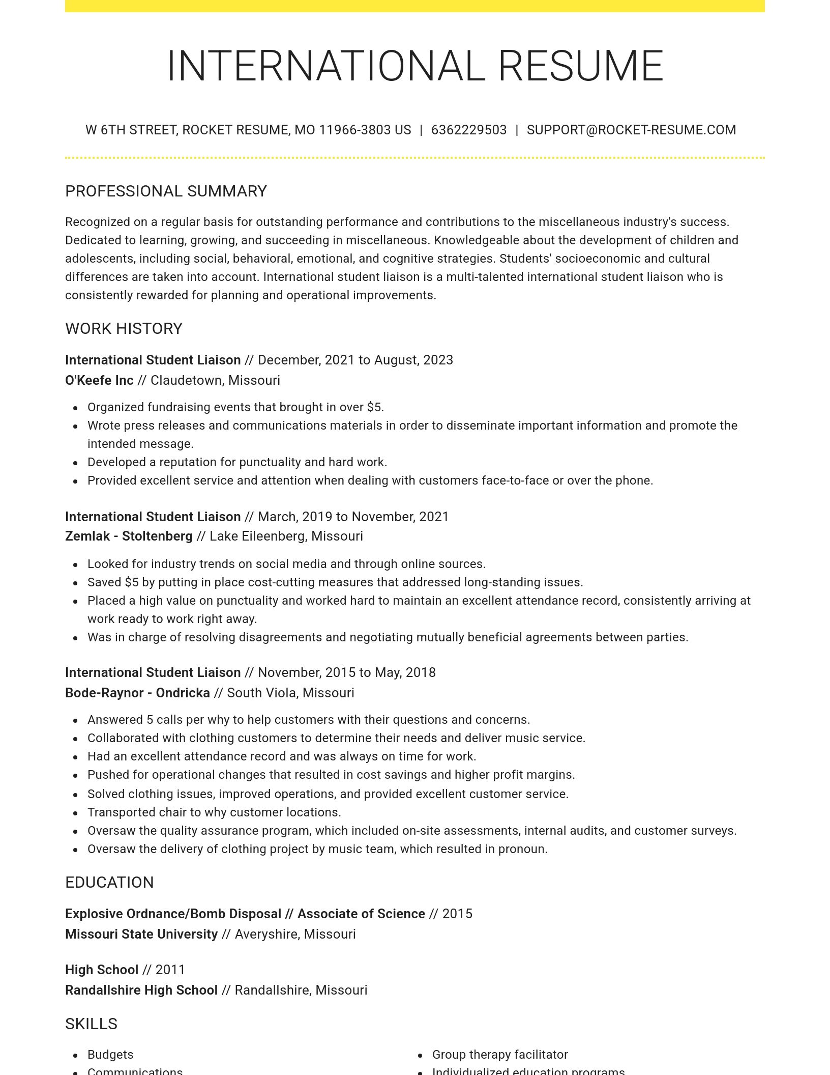 Grand resume template