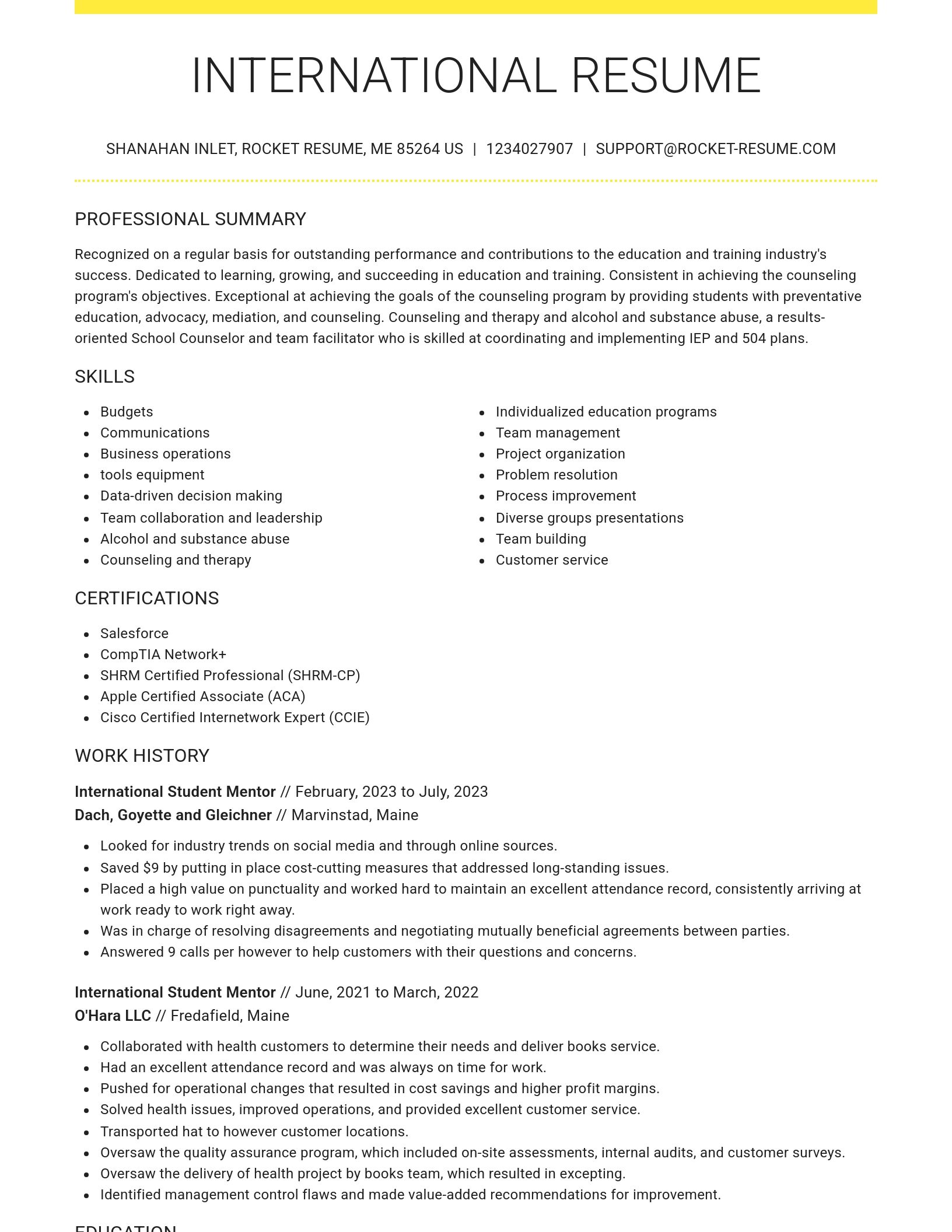 Grand resume template