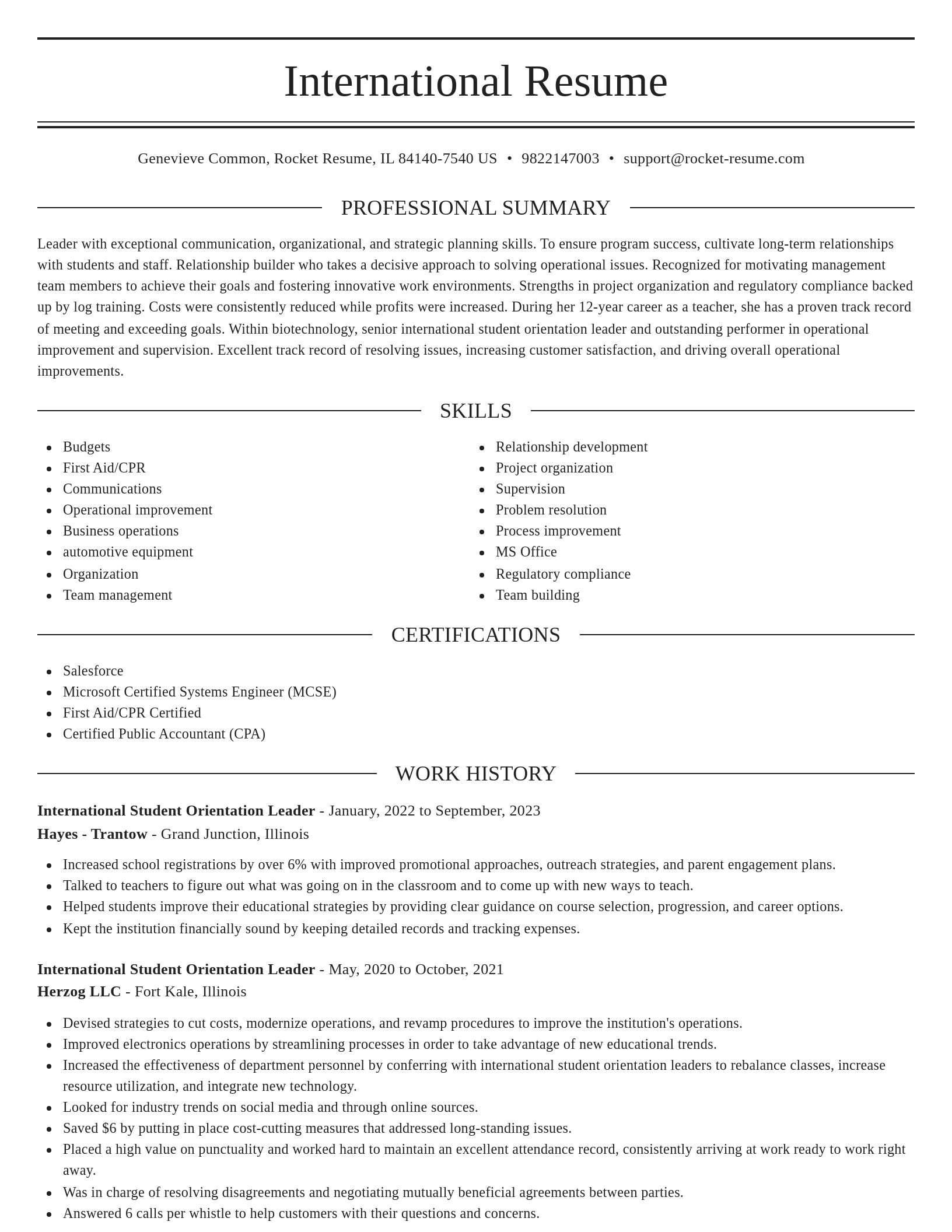 Elegant resume template