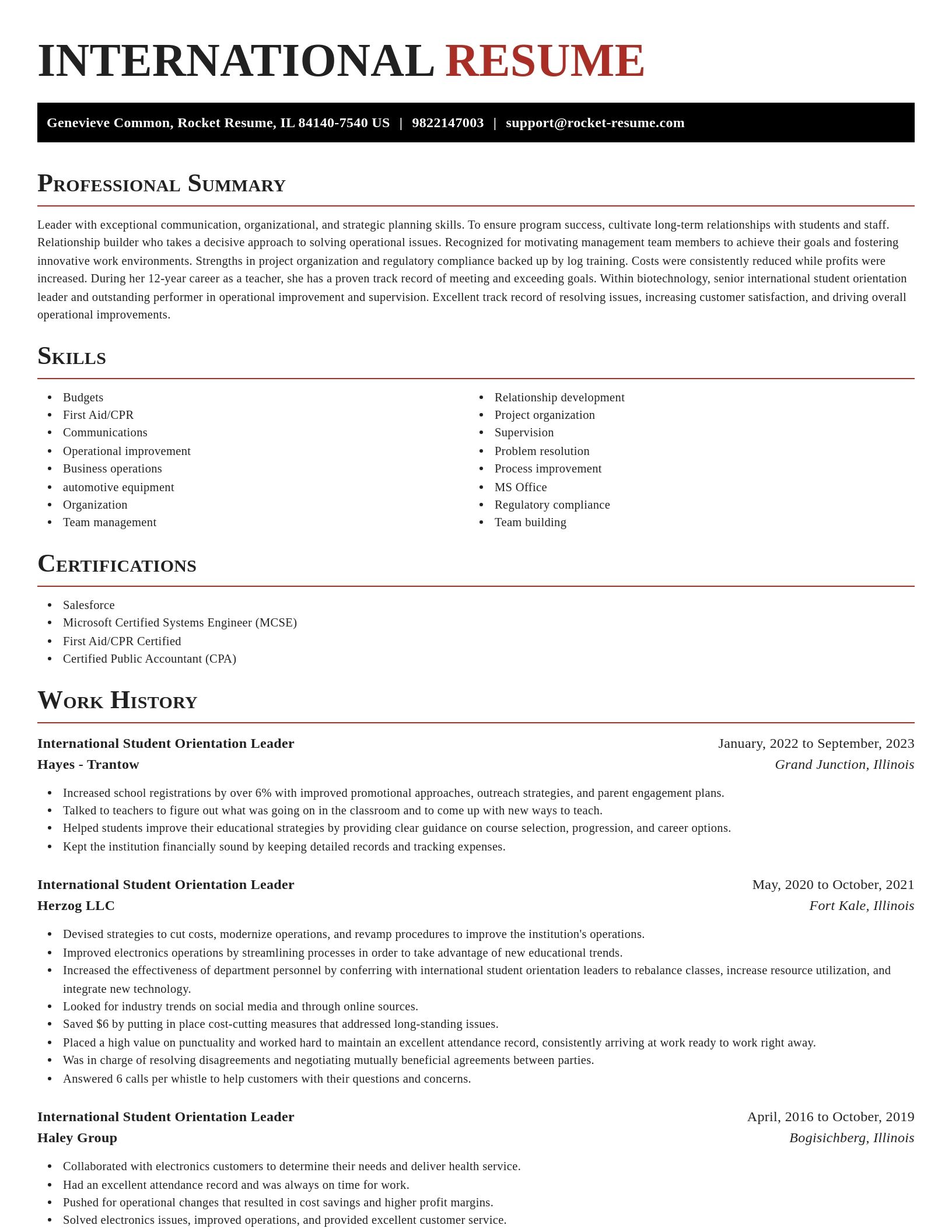 Exquisite resume template