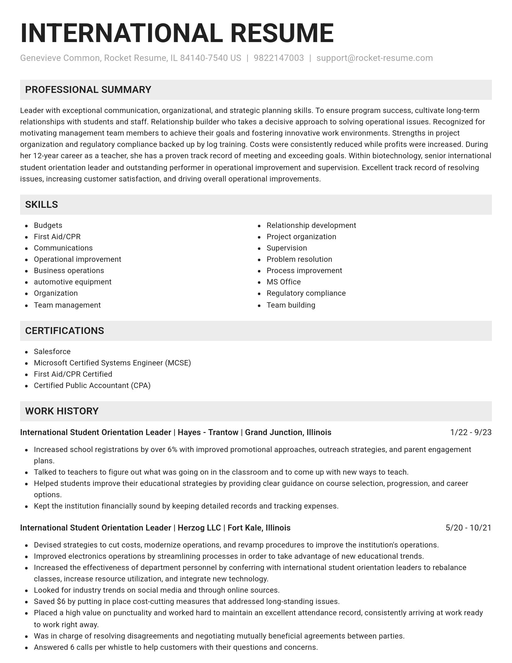 Genius resume template