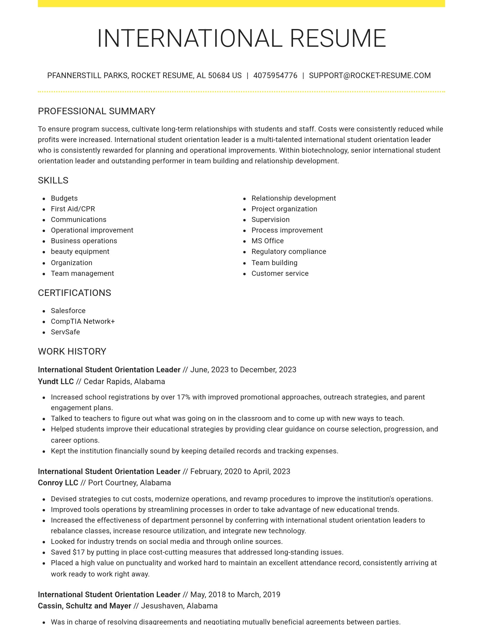 Grand resume template