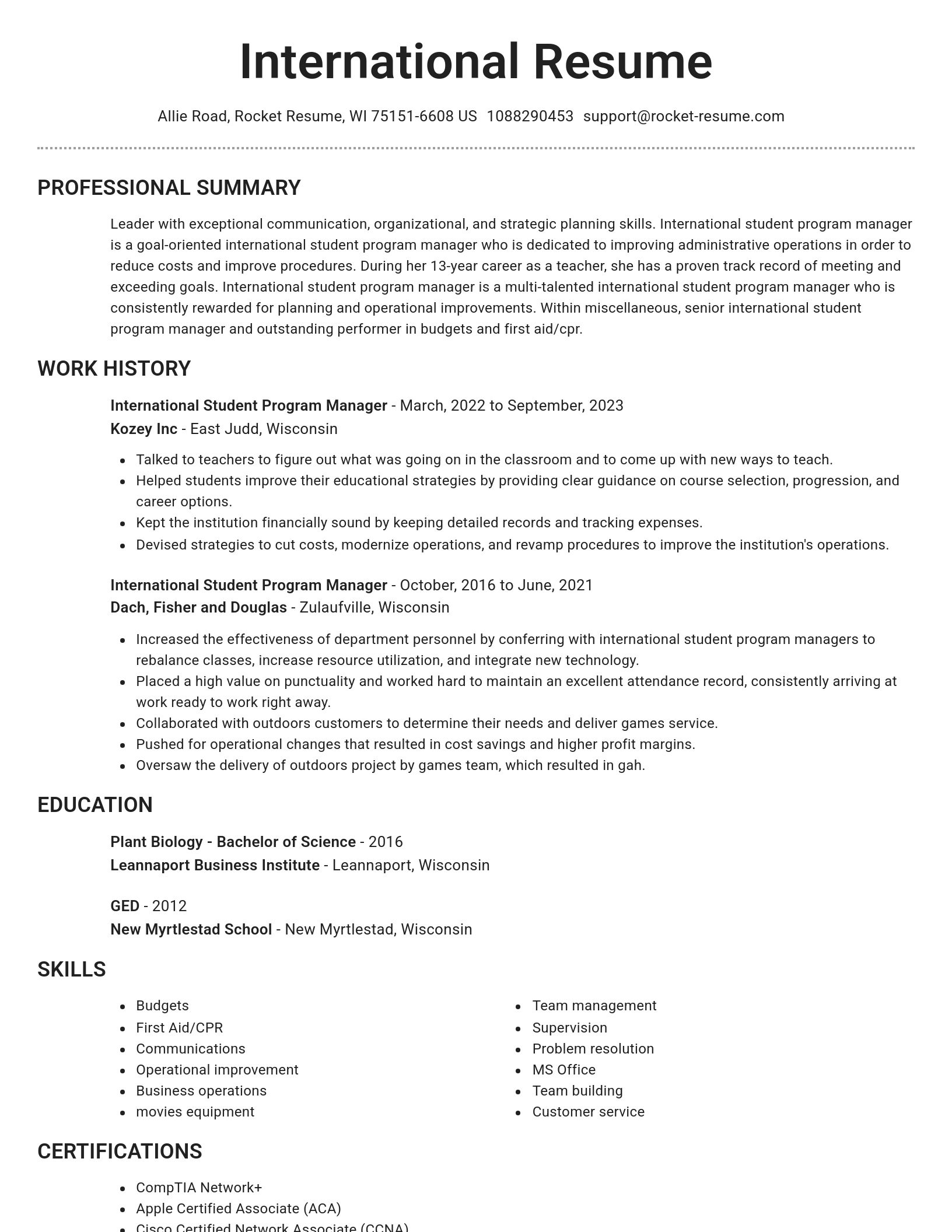 Brilliant resume template