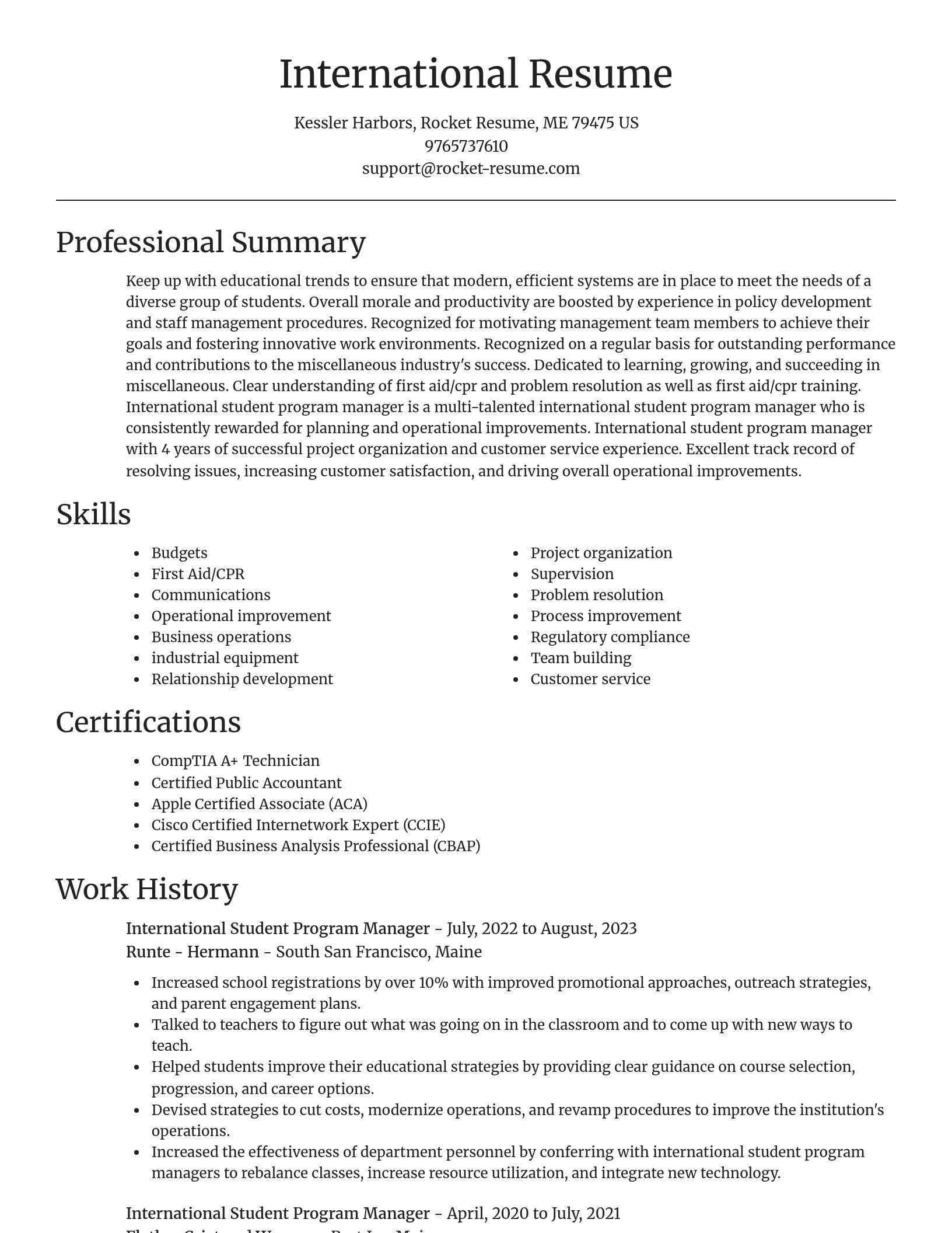 Focal Point resume template