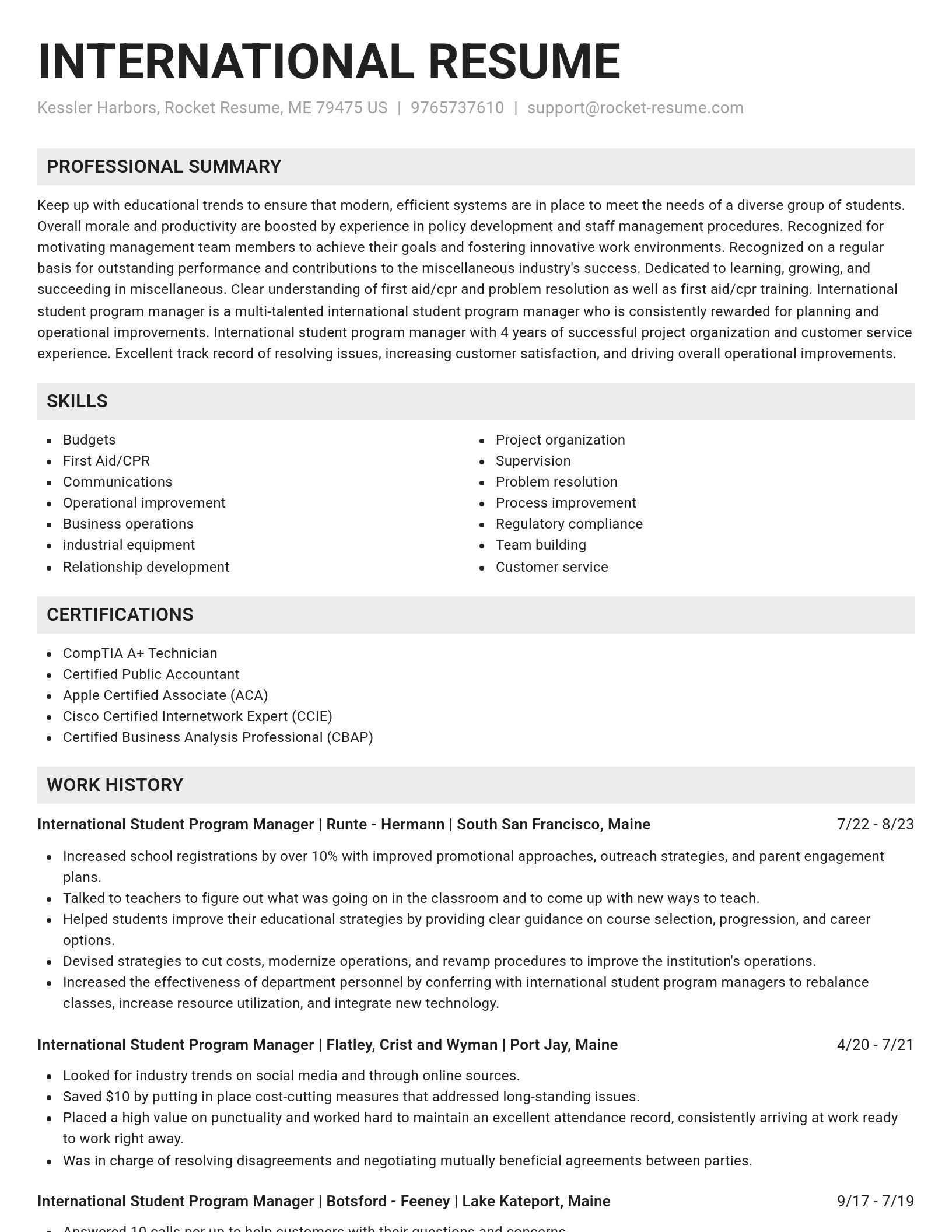 Genius resume template