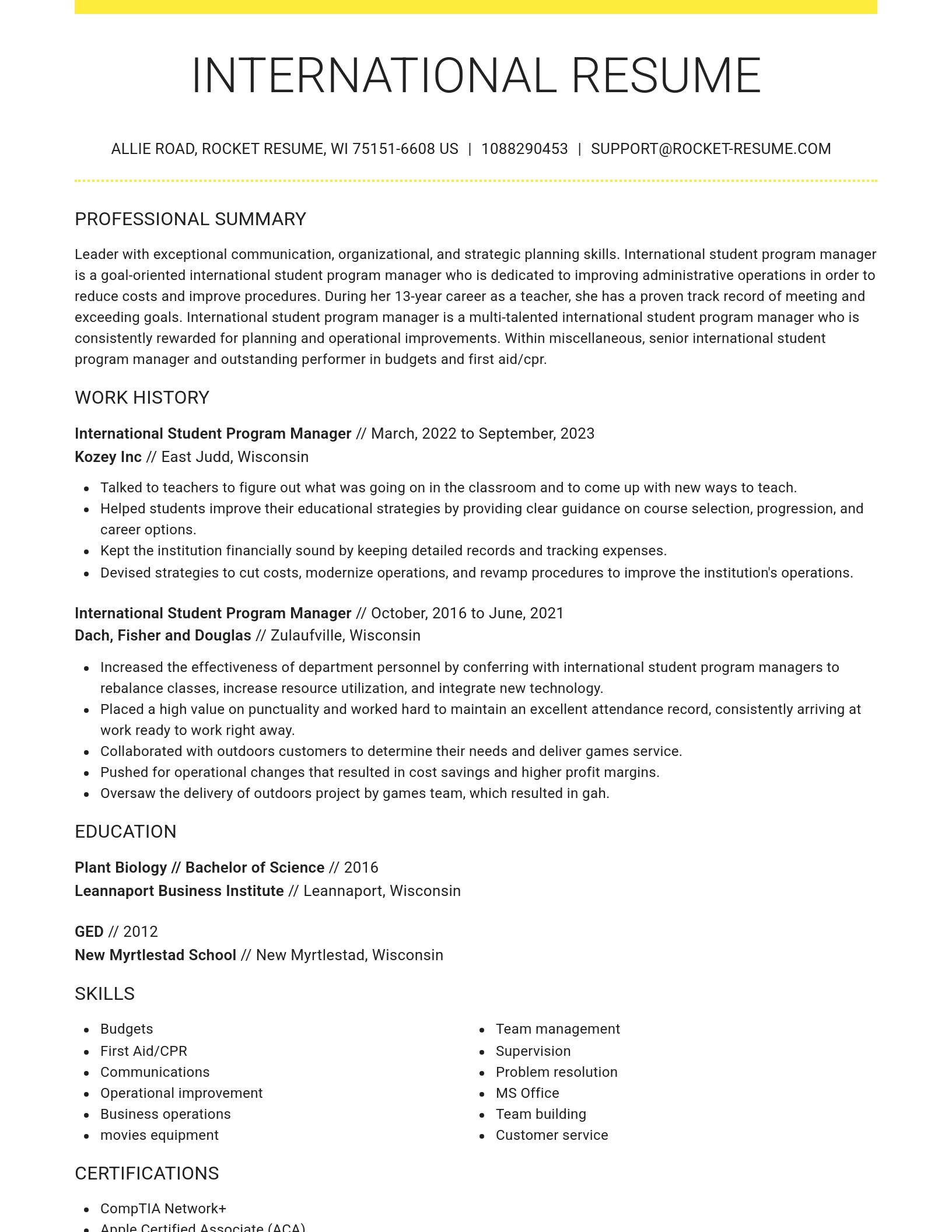 Grand resume template