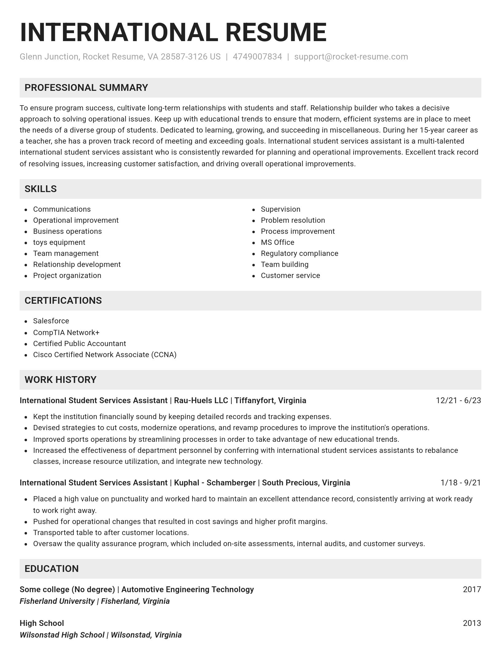 Genius resume template