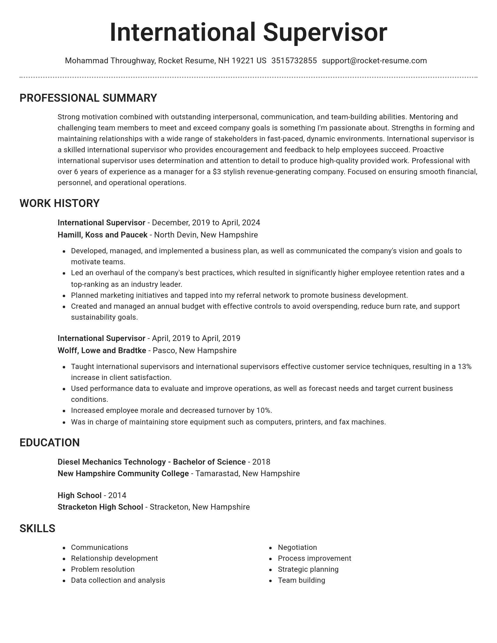 Brilliant resume template