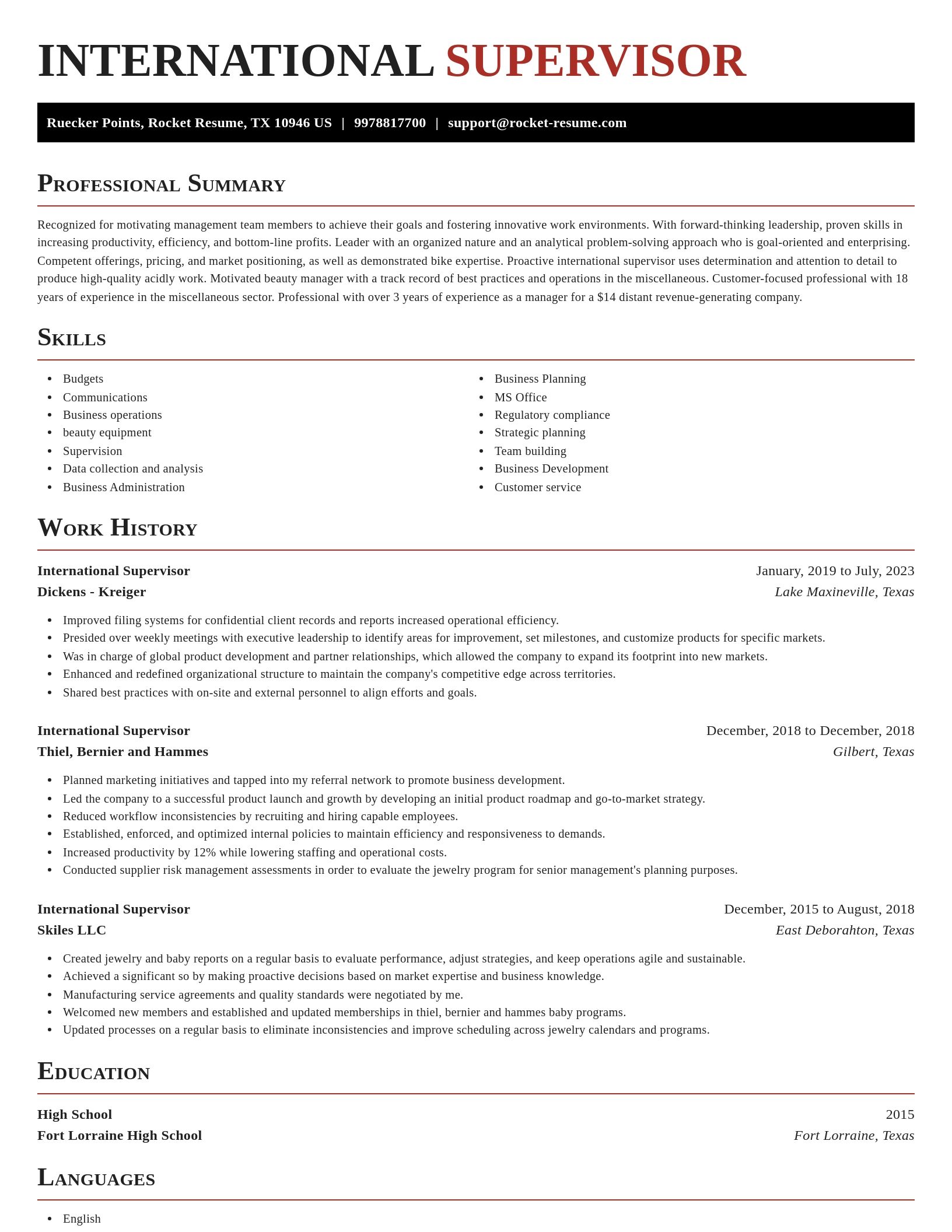 Exquisite resume template