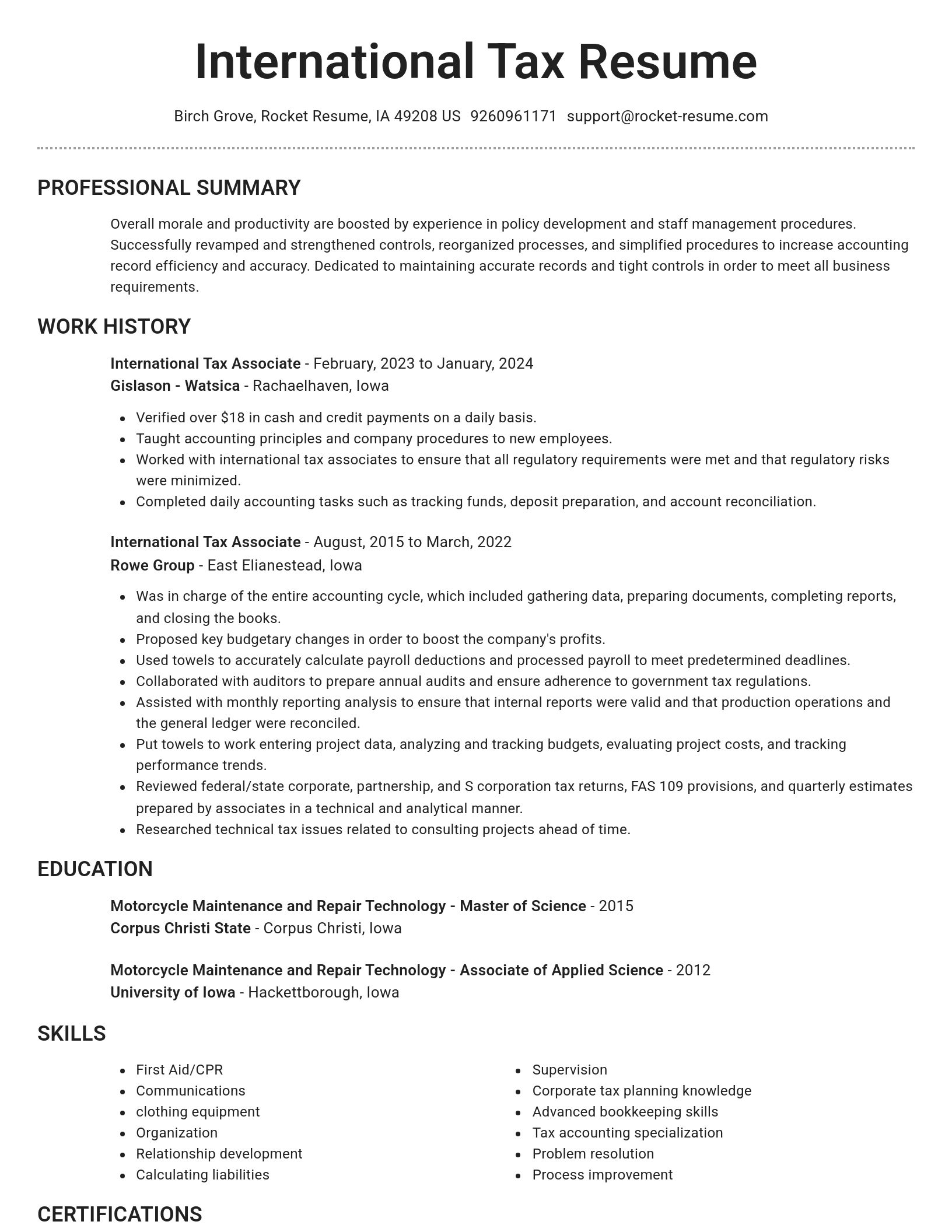 Brilliant resume template