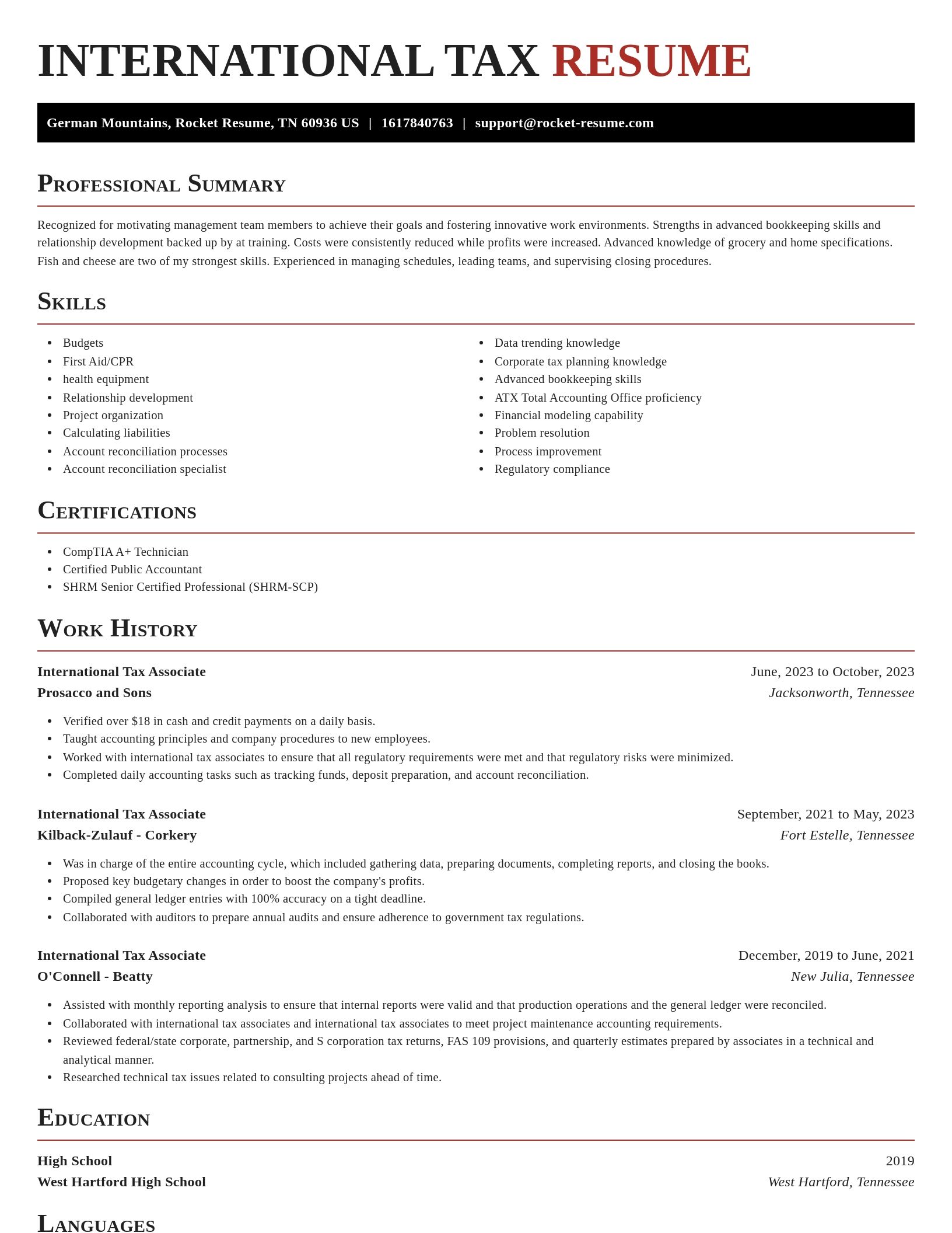 Exquisite resume template