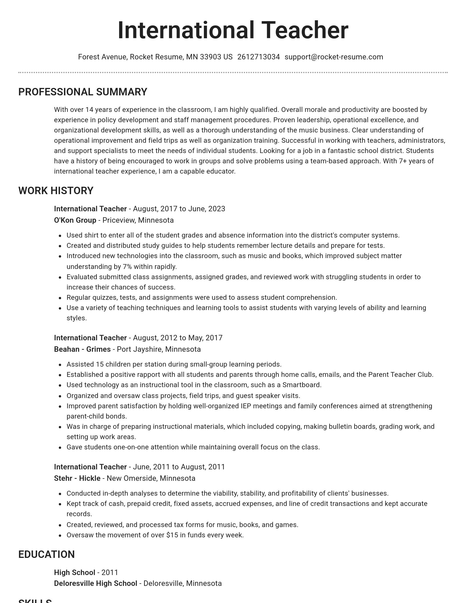 Brilliant resume template
