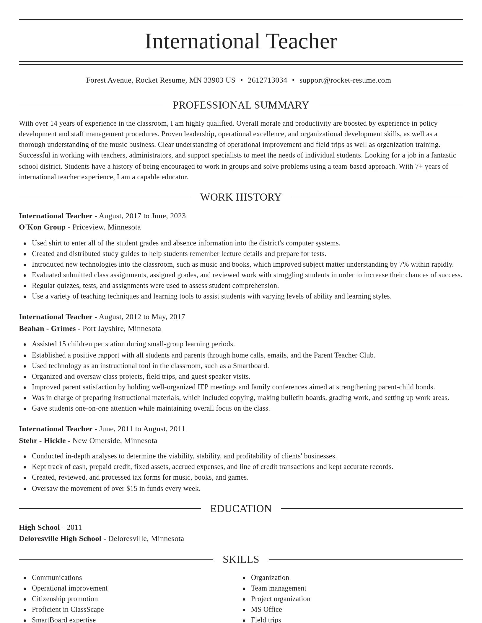 Elegant resume template