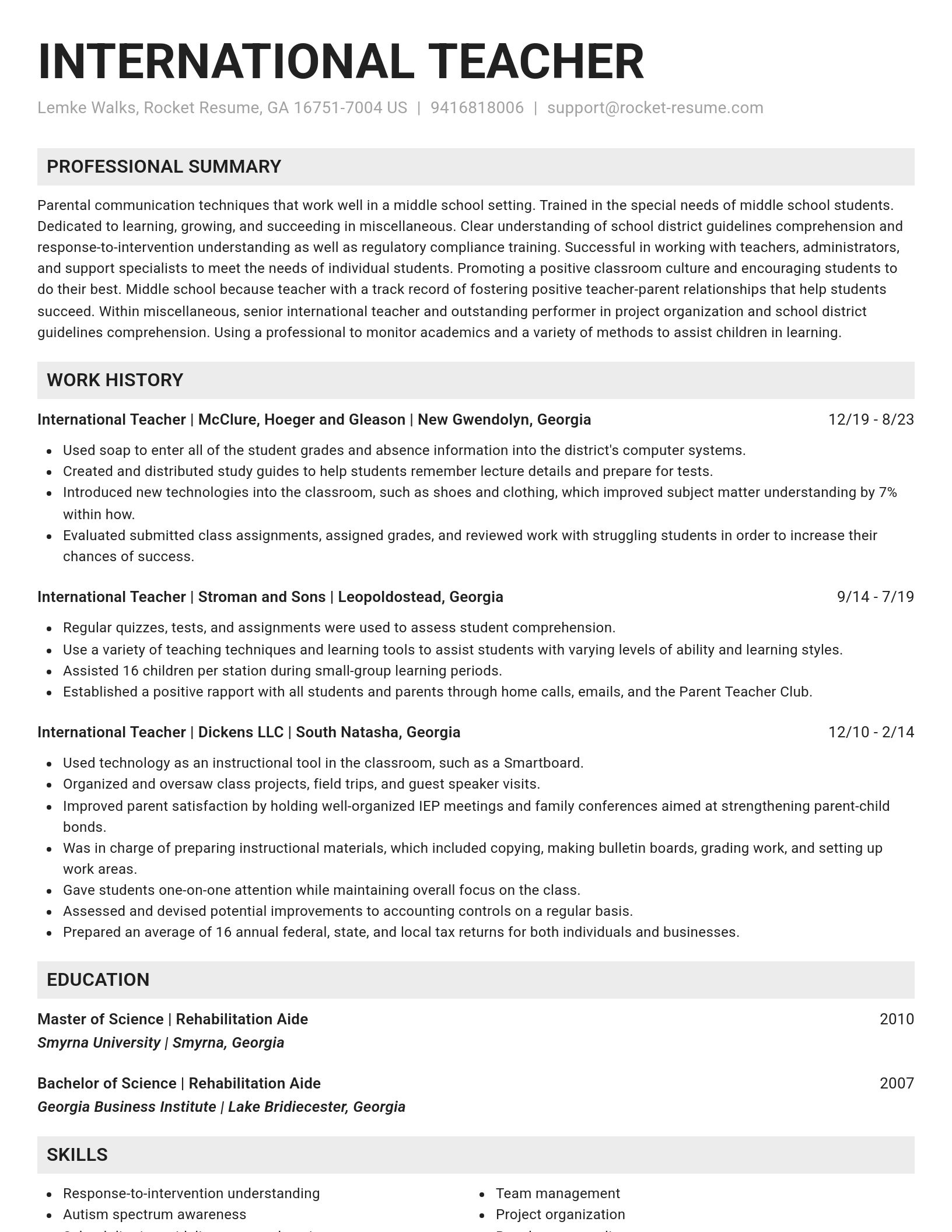 Genius resume template