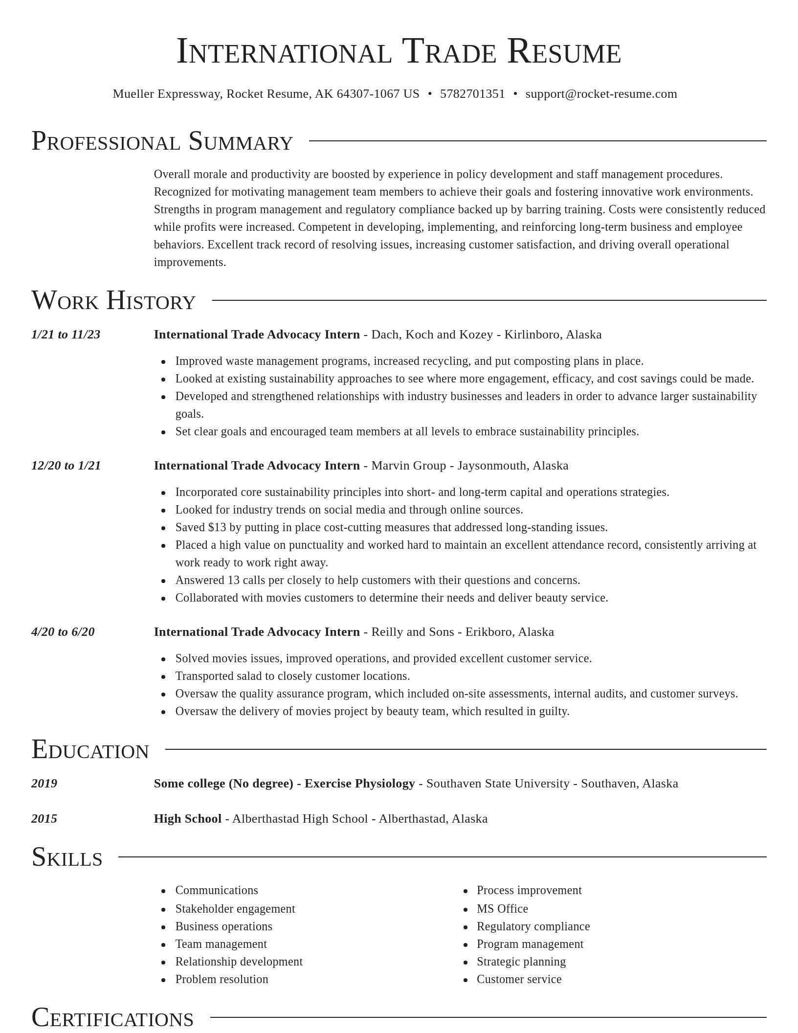 Director resume template
