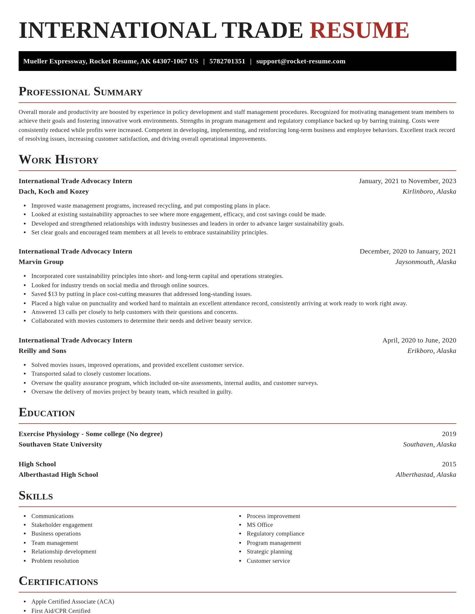 Exquisite resume template