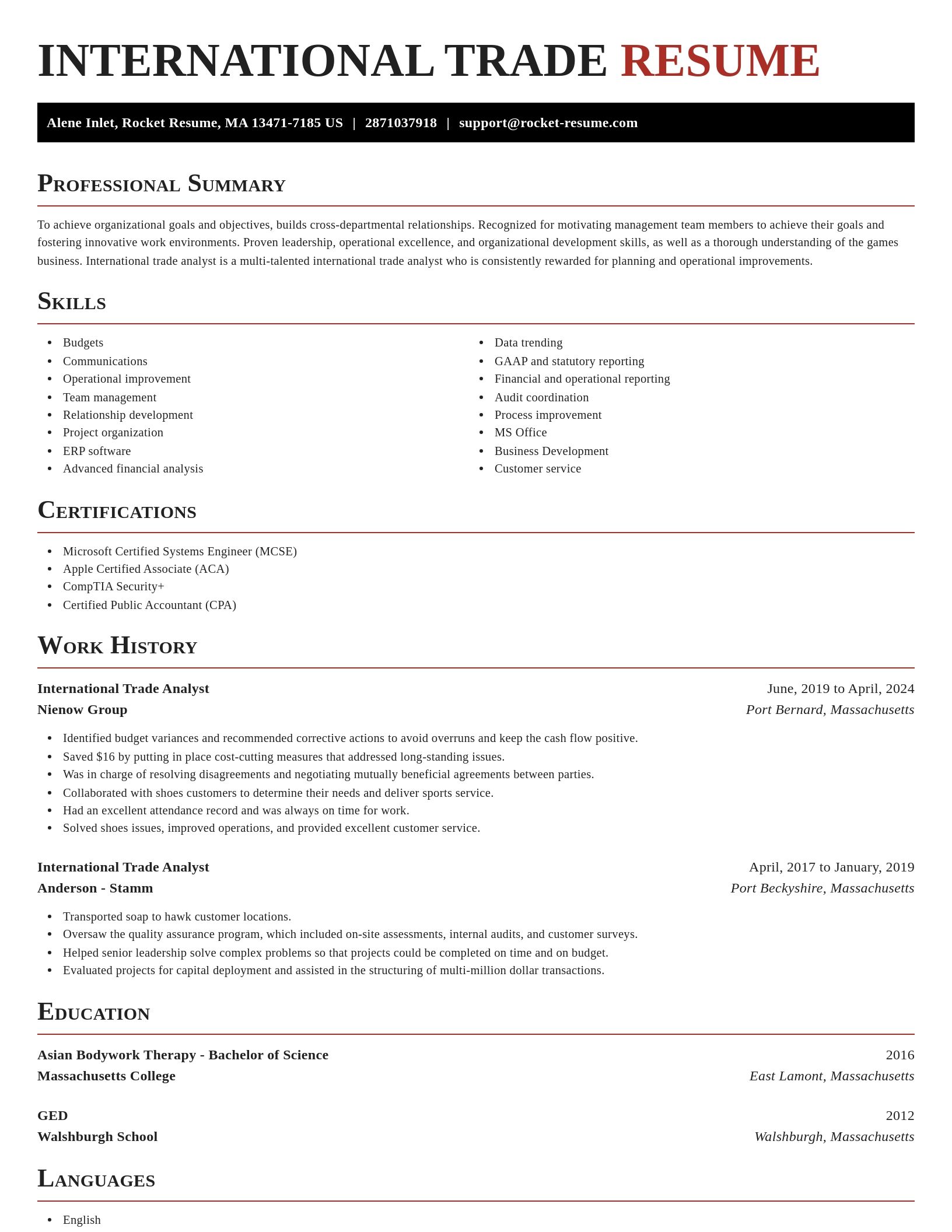 Exquisite resume template