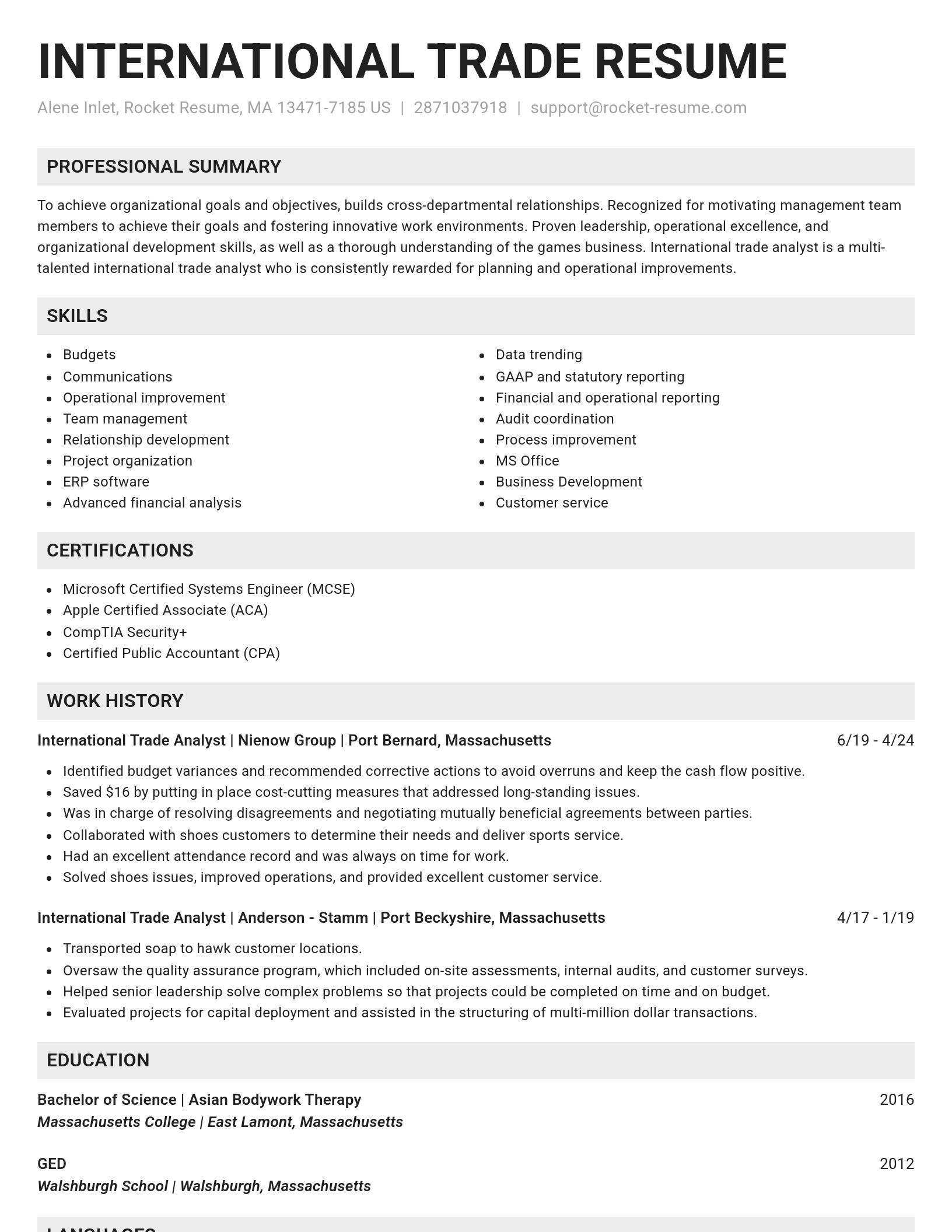Genius resume template