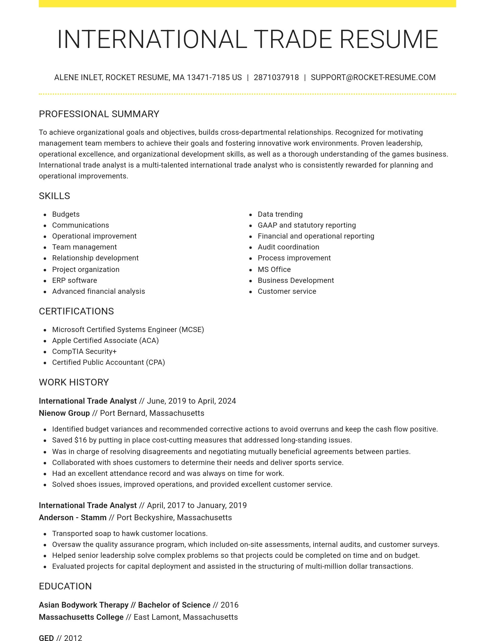 Grand resume template
