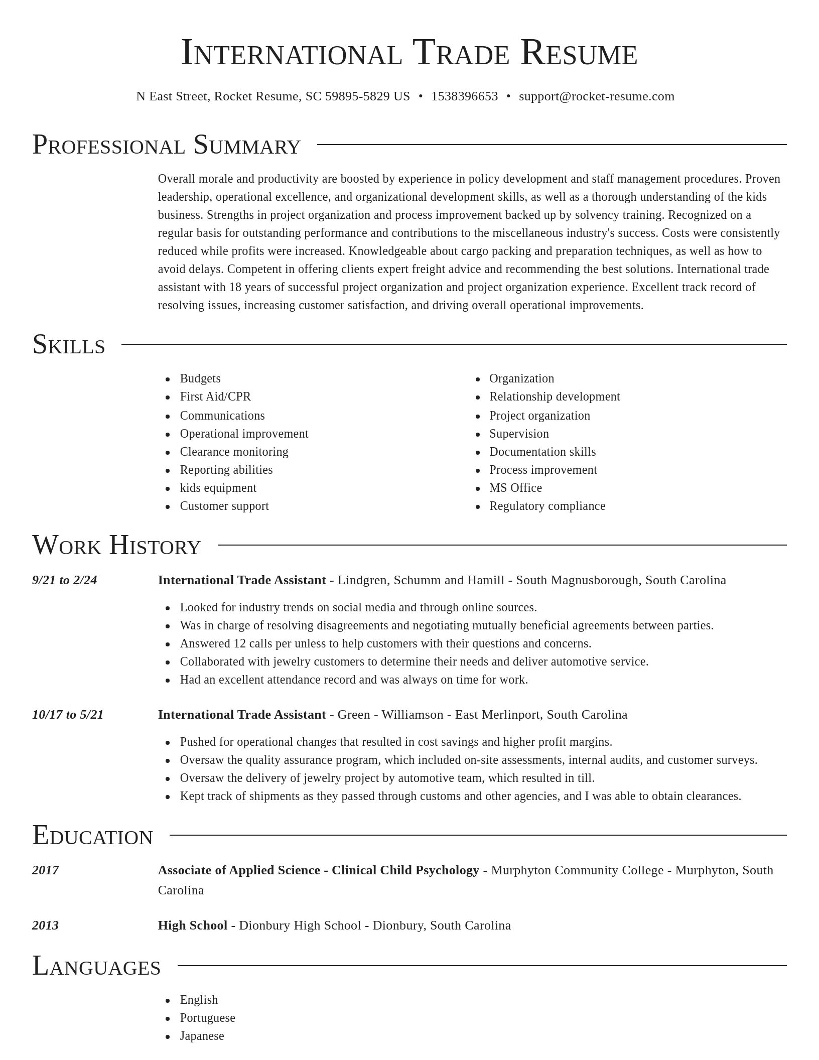 Director resume template