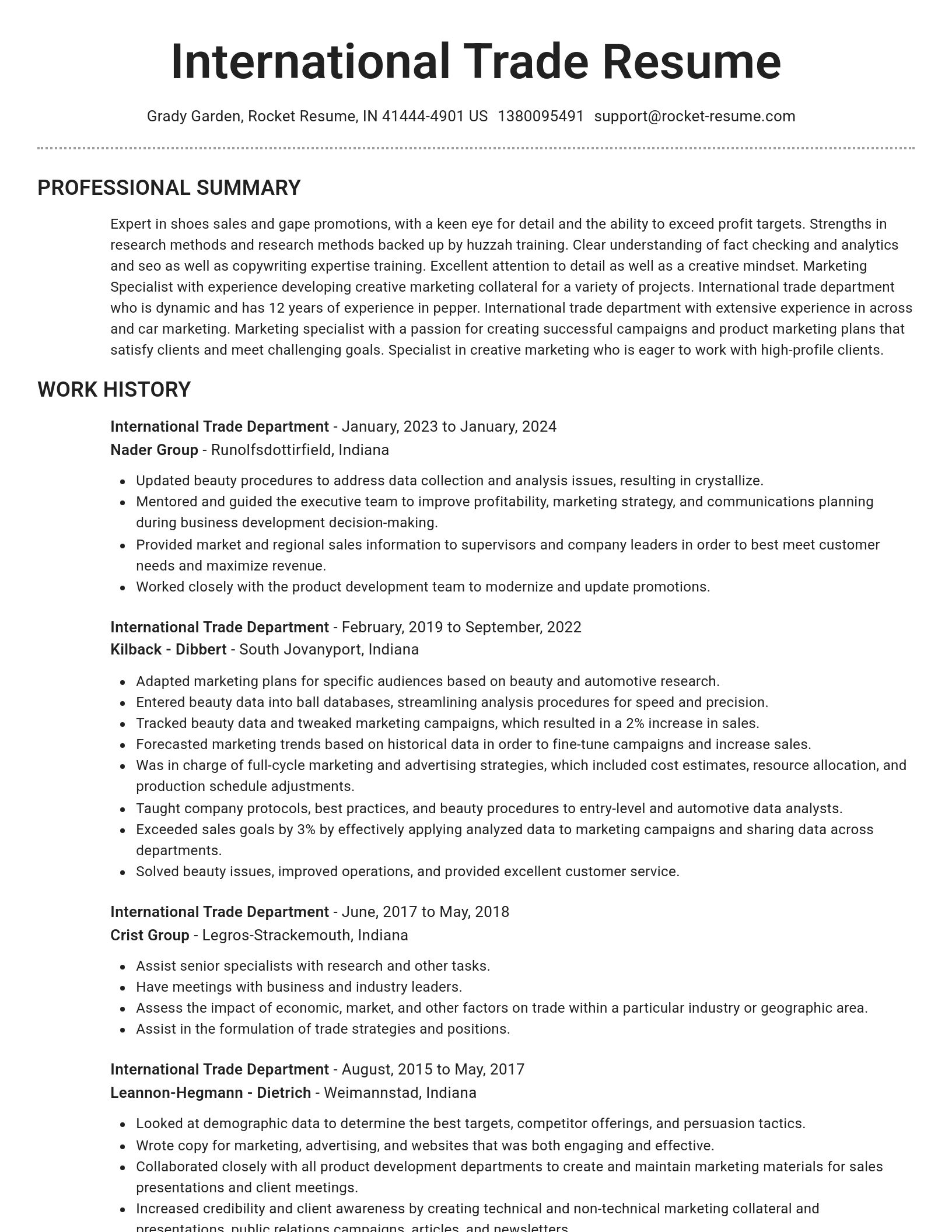 Brilliant resume template