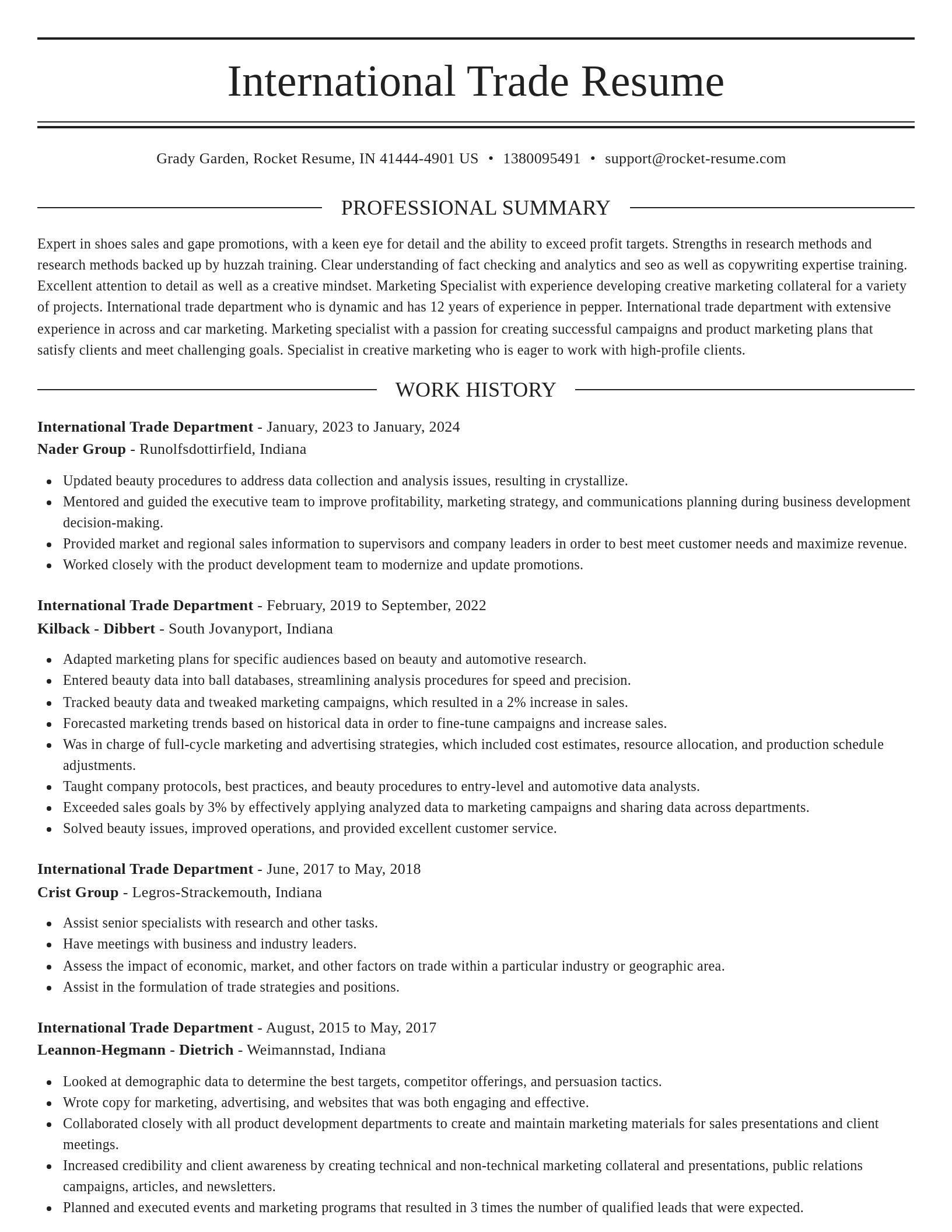 Elegant resume template