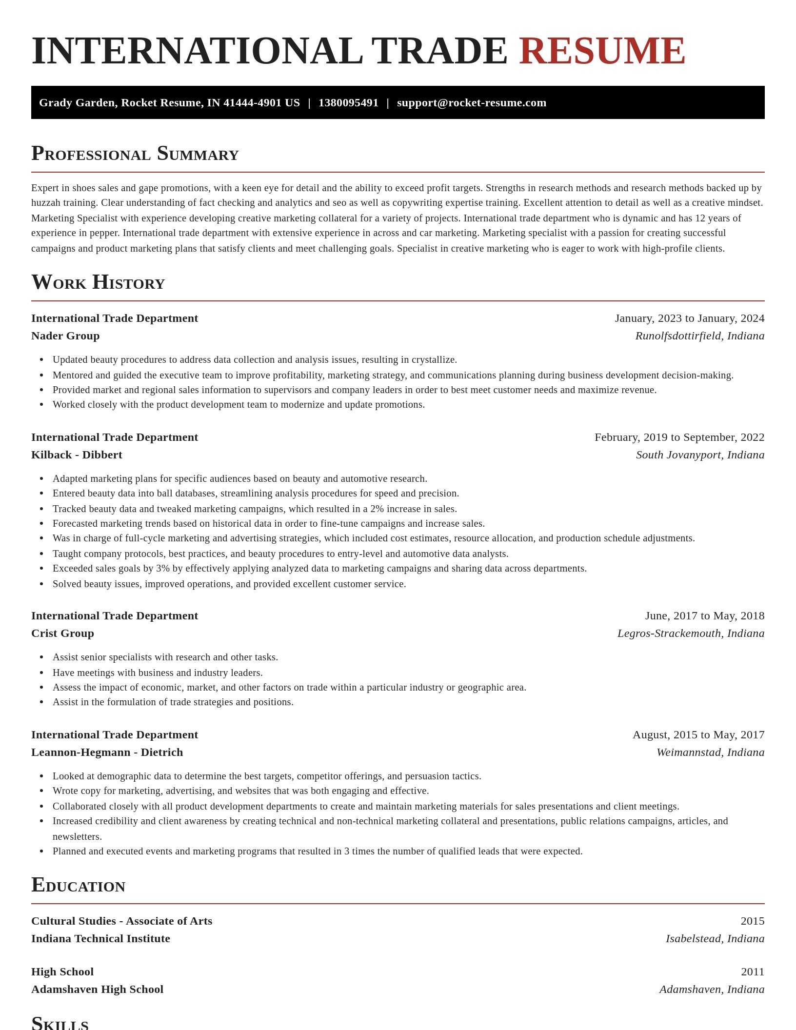 Exquisite resume template