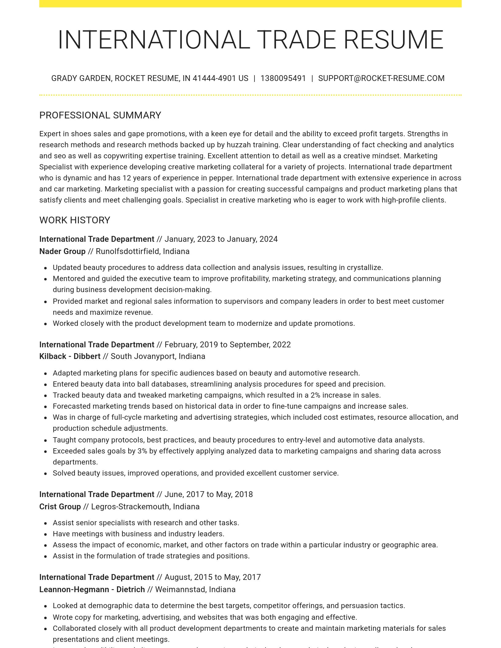 Grand resume template