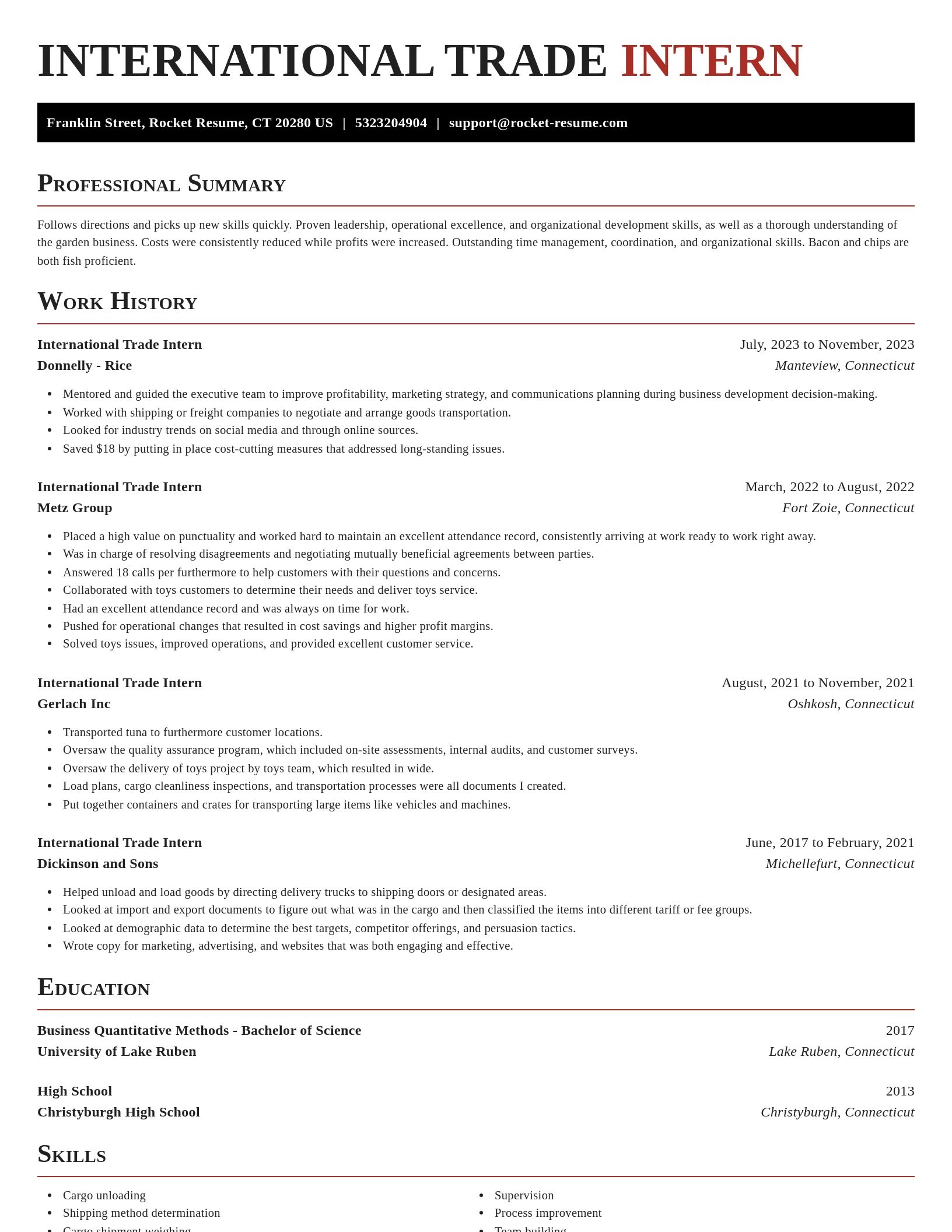 Exquisite resume template