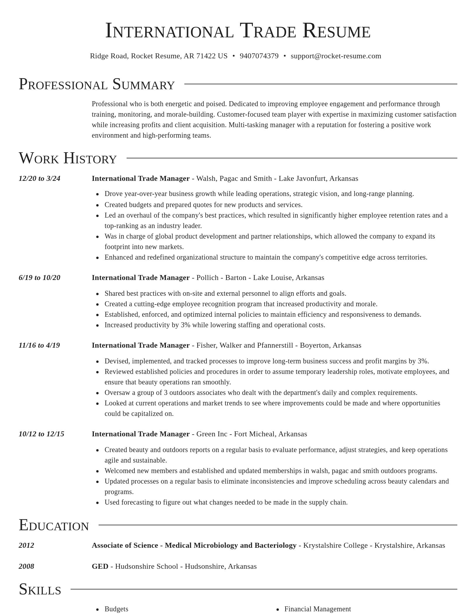 Director resume template