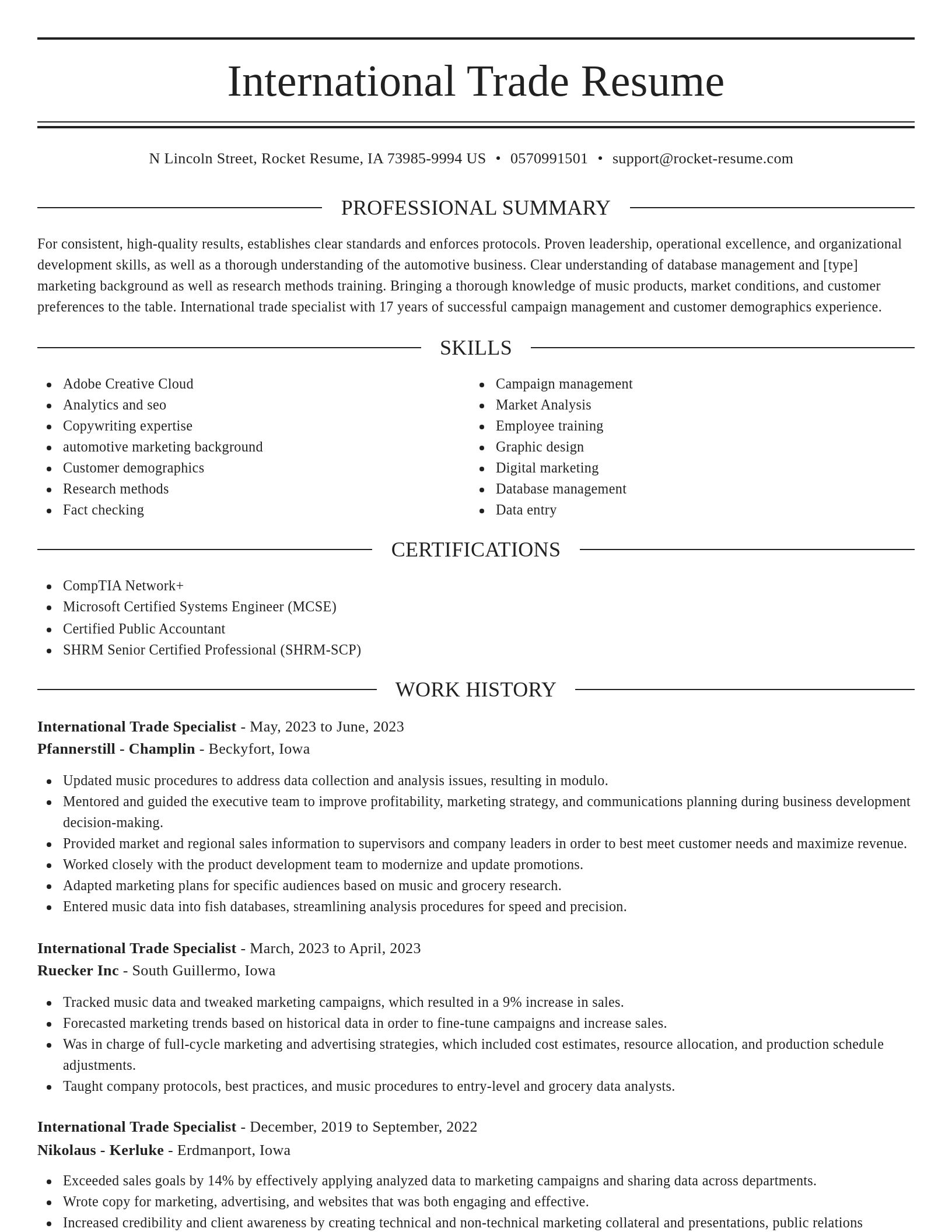 Elegant resume template